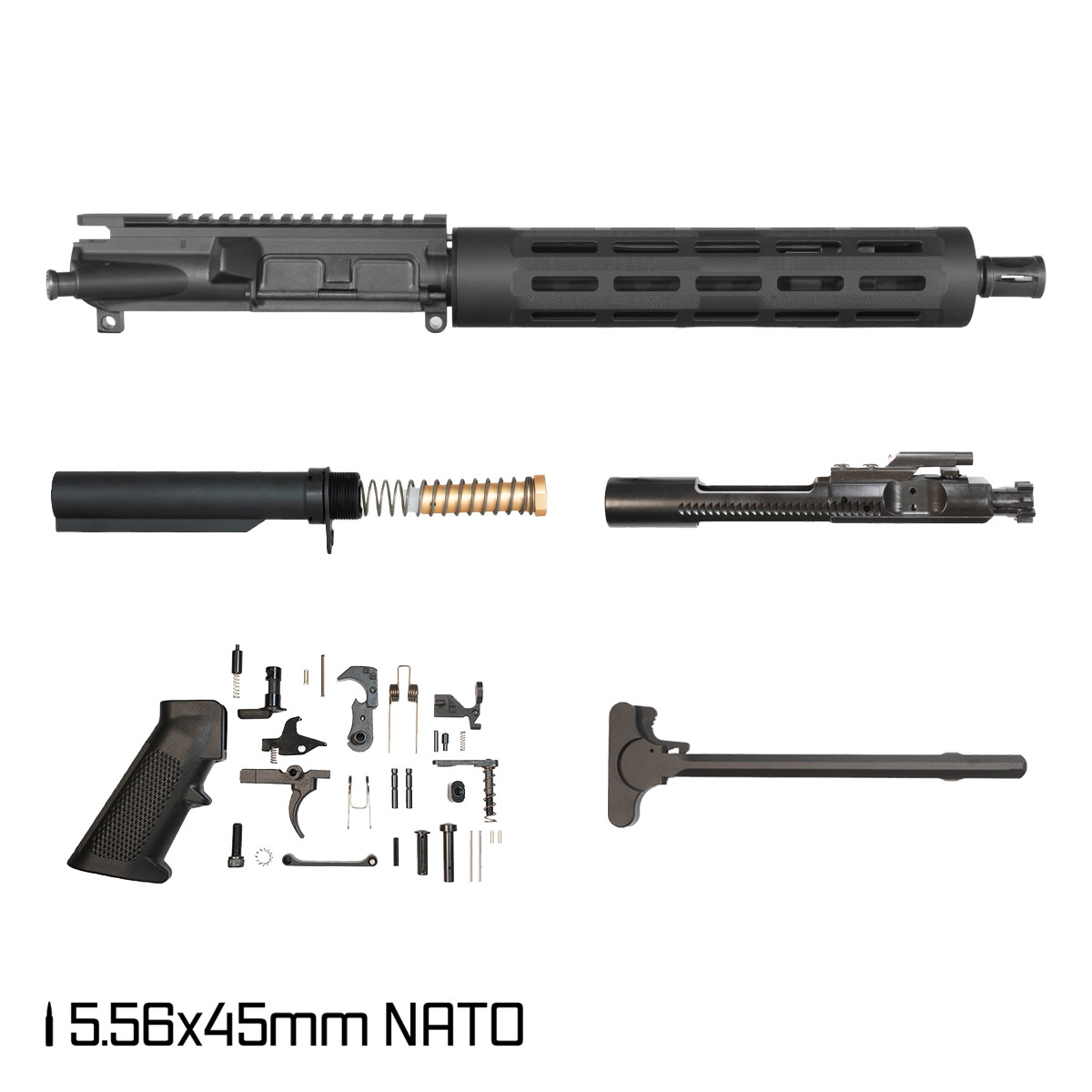 Davidson Defense Odyssey SBR Ready 10.5-inch Carbine-Gas 1:8 556 AR-15 Freefloat ML Handguard Pistol Full Build Kit