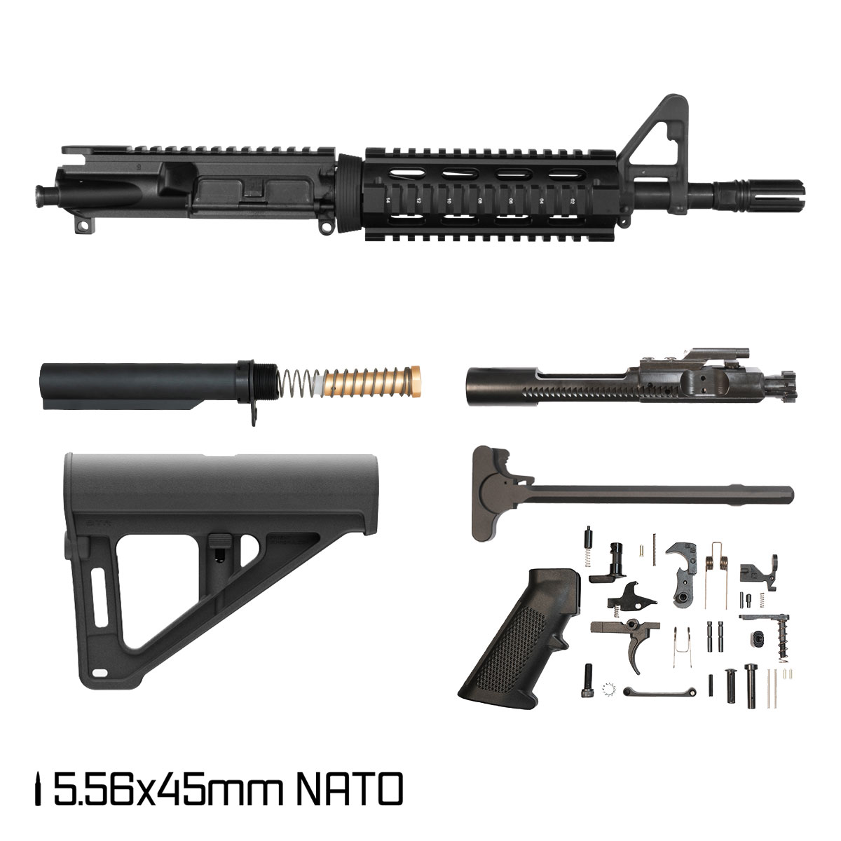 Davidson Defense Hyperion w/BTR Brace 10.5-inch Carbine-Gas 5.56 NATO AR-15 Drop-In Quad-Rail Handguard Pistol Full Build Kit