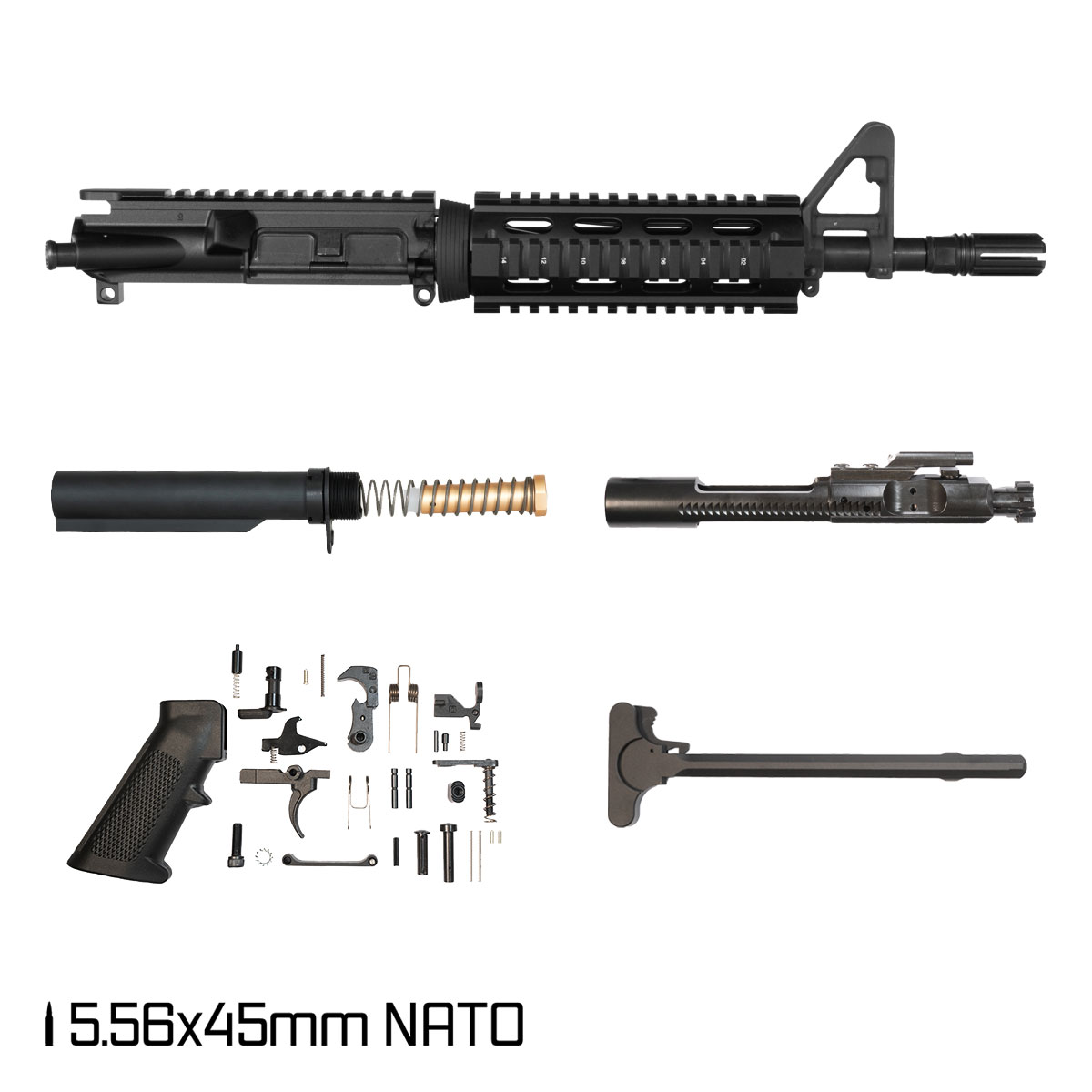 Davidson Defense Hyperion SBR Ready 10.5-inch Carbine-Gas 5.56 NATO AR-15 Drop-In Quad-Rail Handguard Pistol Full Build Kit