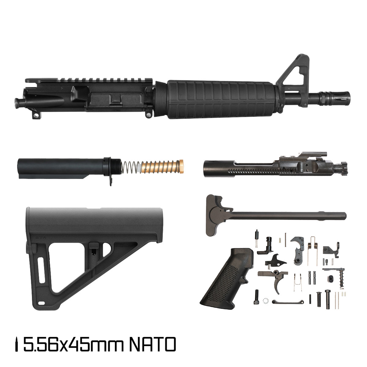 Davidson Defense Passage w/BTR Brace 10.5-inch Carbine-Gas 5.56 NATO AR-15 Drop-In Handguard Pistol Full Build Kit