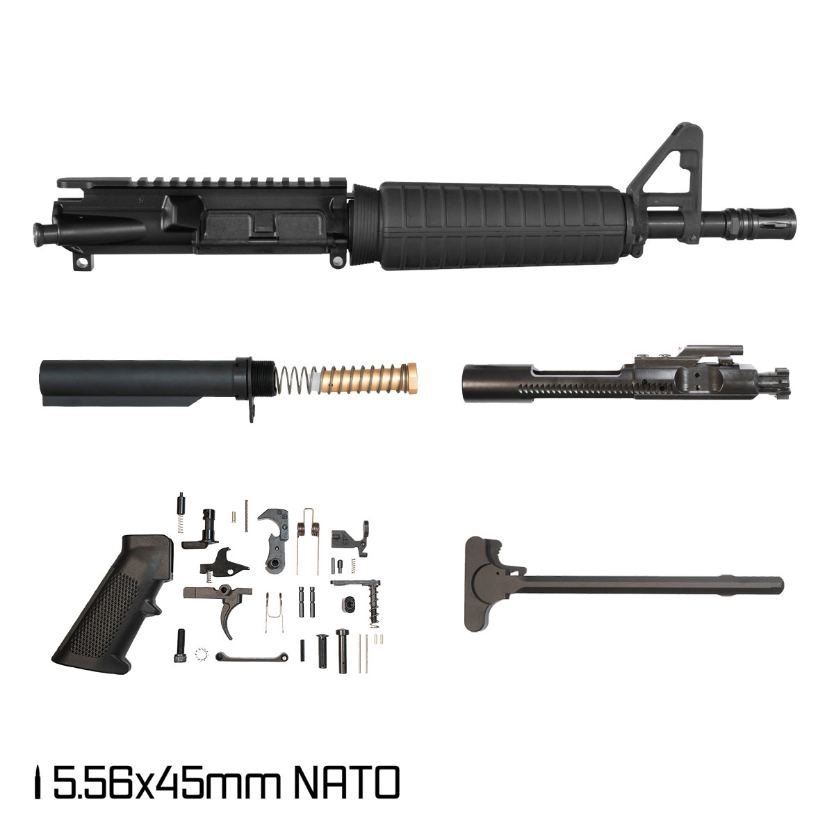 Davidson Defense Passage SBR Ready 10.5-inch Carbine-Gas 5.56 NATO AR-15 Drop-In Handguard Pistol Full Build Kit