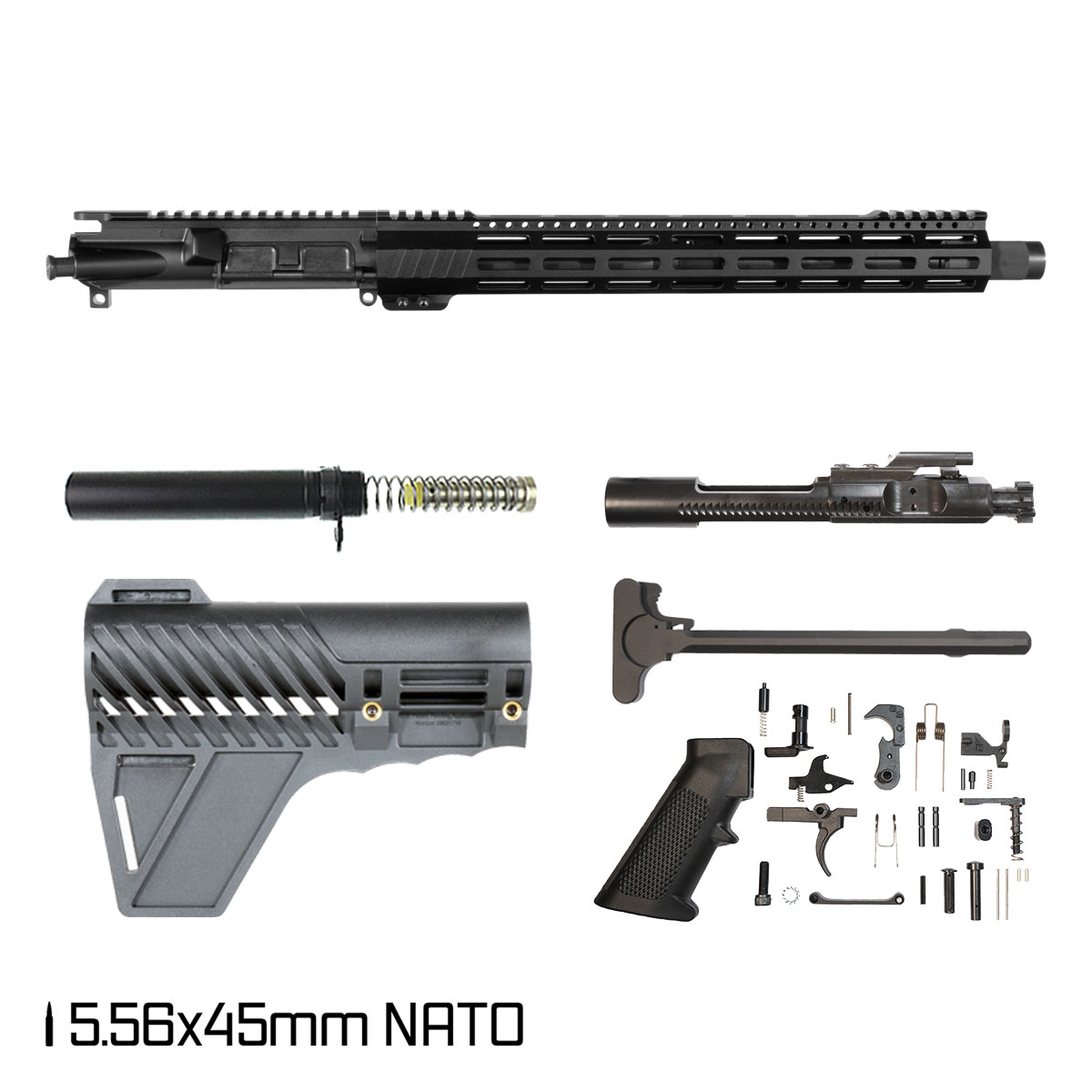 Davidson Defense Phantom of the Range w/Gauntlet Arms Brace 14.5-inch 5.56 NATO AR-15 M-Lok Pistol Full Build Kit