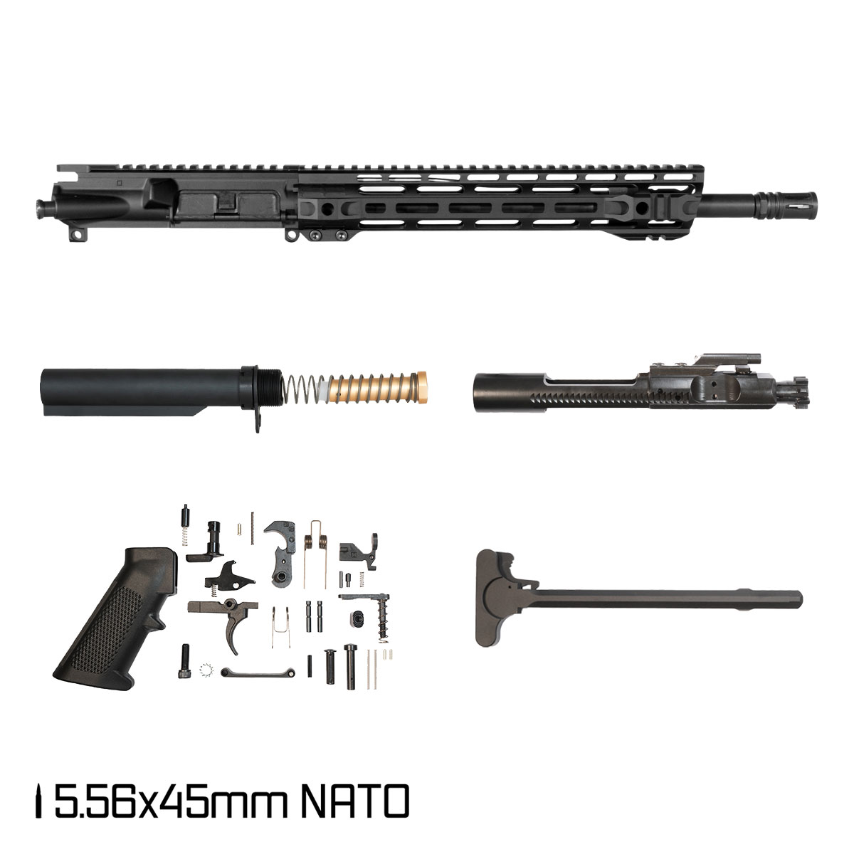 Davidson Defense Sworn Oath SBR Ready 14.5-inch Mid-Gas 1:7 5.56 NATO AR-15 M-Lok Pistol Full Build Kit