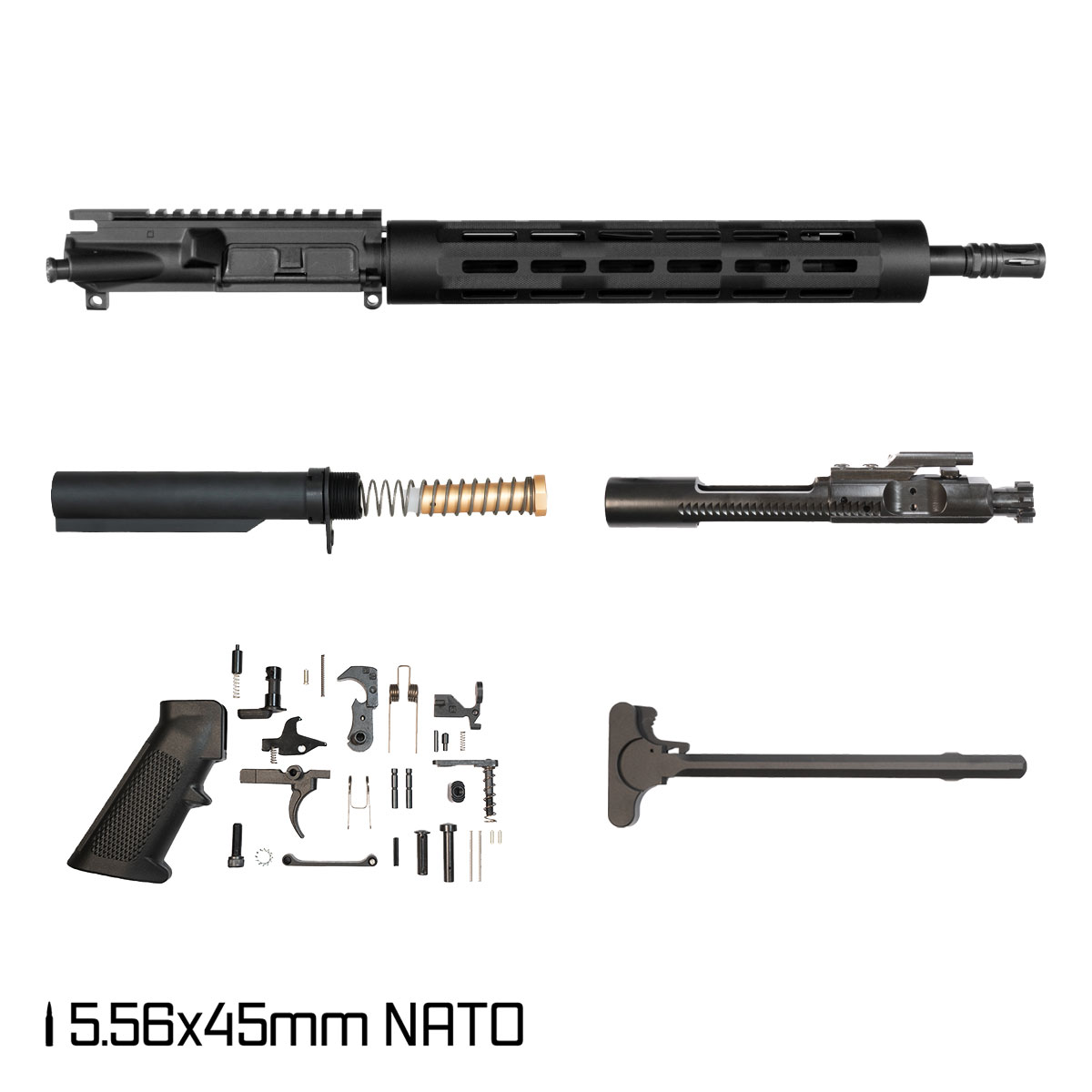 Davidson Defense Lawman's Decree SBR Ready 14.5-inch Mid-Gas 1:7 5.56 NATO AR-15 Tubular M-Lok Pistol Full Build Kit