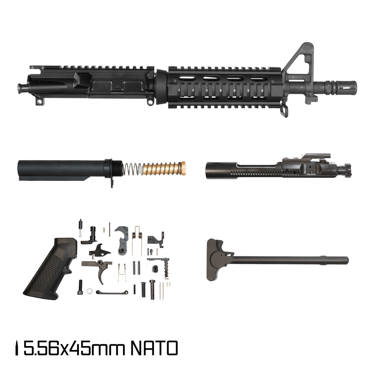 Davidson Defense Iron Guard SBR Ready 10.5-inch 1:8 5.56 NATO AR-15 Drop-In Quad-Rail Pistol Full Build Kit