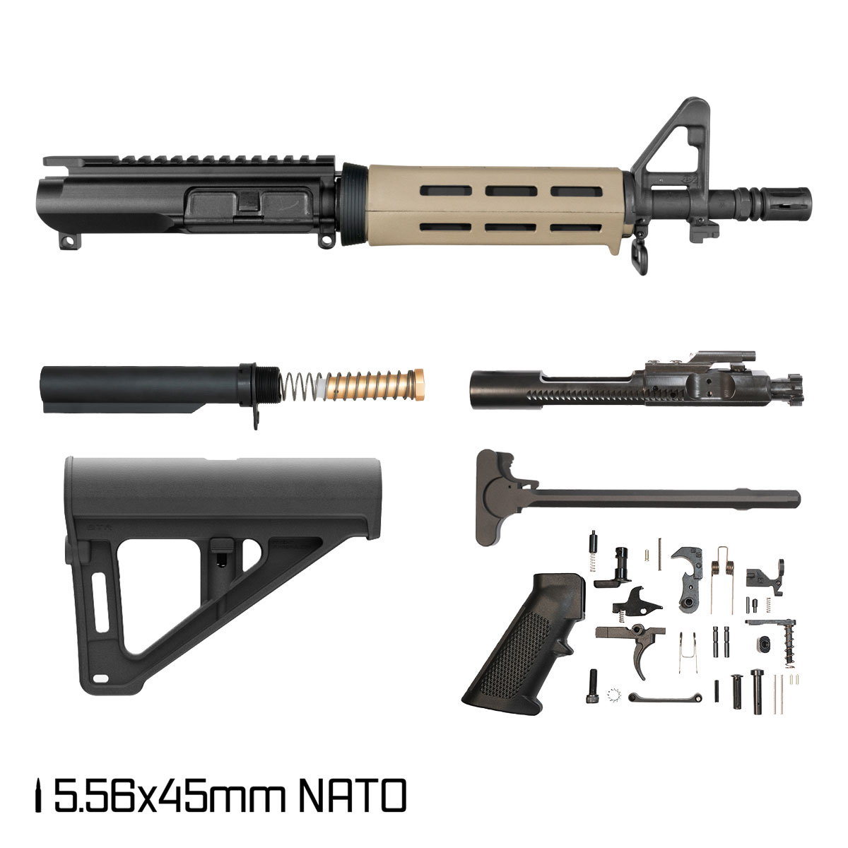 Davidson Defense The Ranger w/BTR Brace 10.5-inch 1:8 5.56 NATO AR-15 Drop-In M-Lok Handguard Pistol Full Build Kit