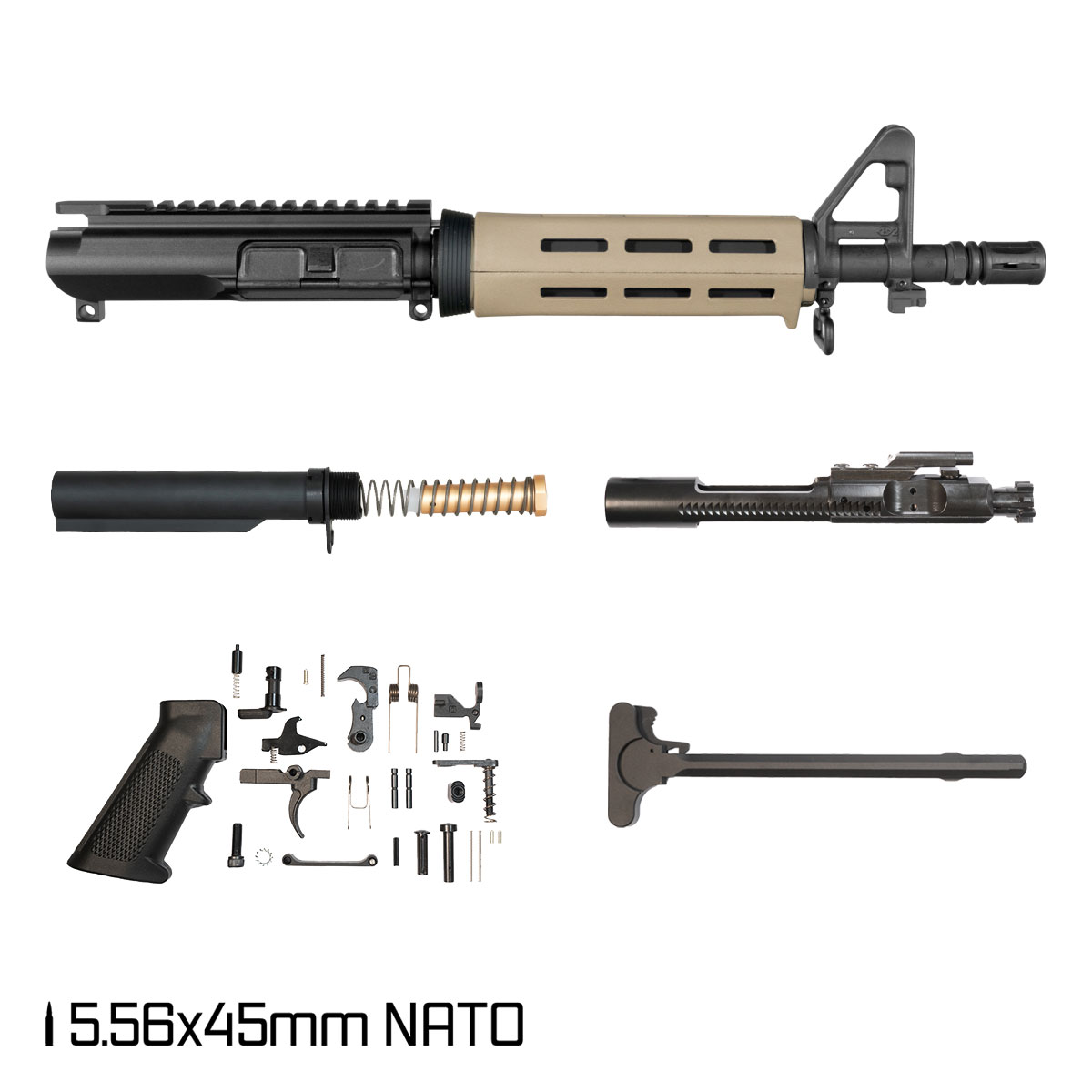 Davidson Defense The Ranger SBR Ready 10.5-inch 1:8 5.56 NATO AR-15 Drop-In M-Lok Handguard Pistol Full Build Kit