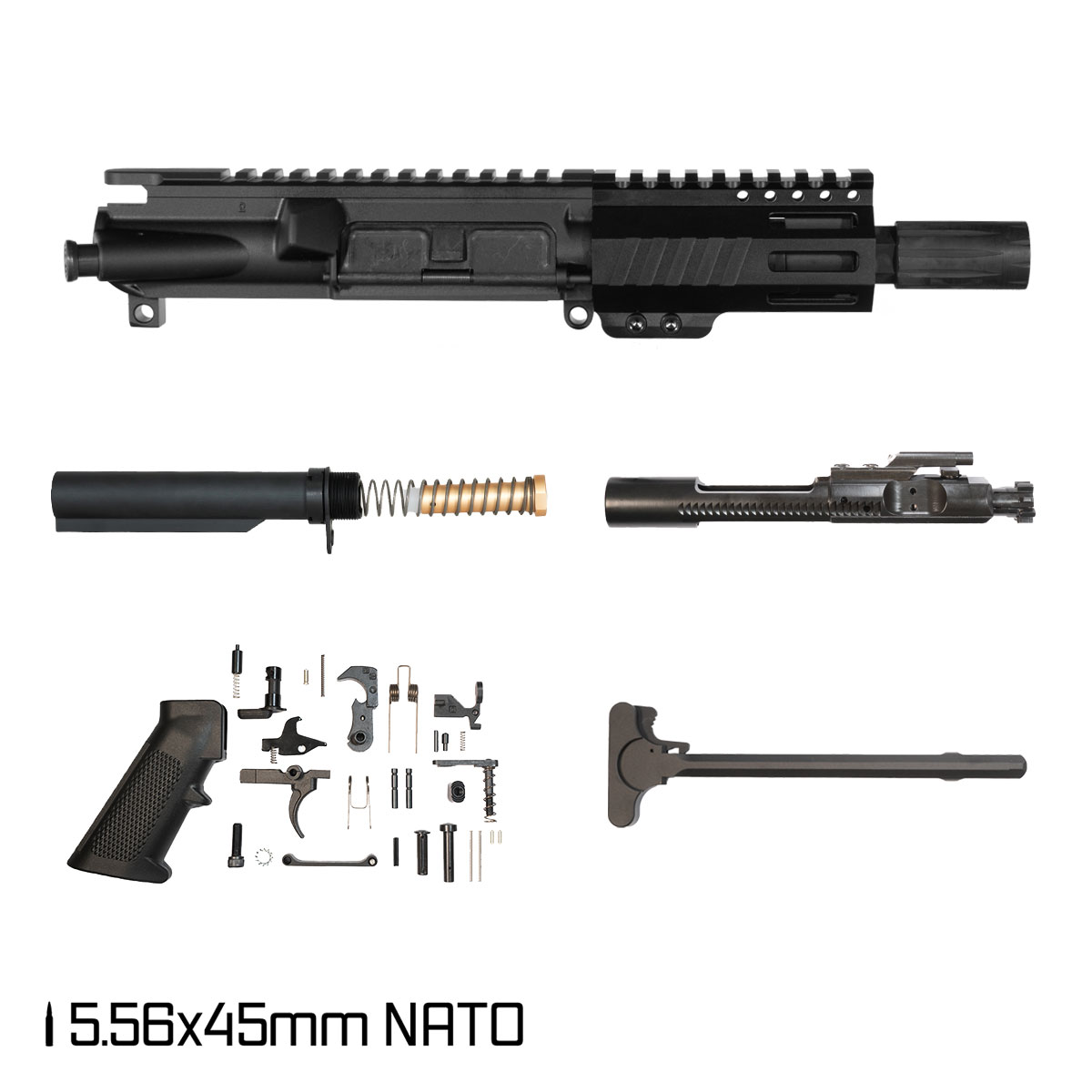 Davidson Defense Aegis SBR Ready 4.5-inch Micro-Gas 1:7 5.56 NATO AR-15 M-Lok Pistol Full Build Kit