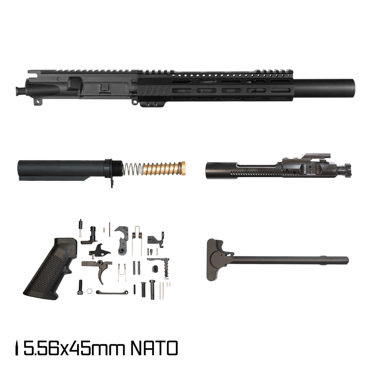 Davidson Defense Aegis Lightweight SBR Ready 7.5-inch Pistol-Gas 1:7 5.56 NATO AR-15 M-Lok Pistol Full Build Kit