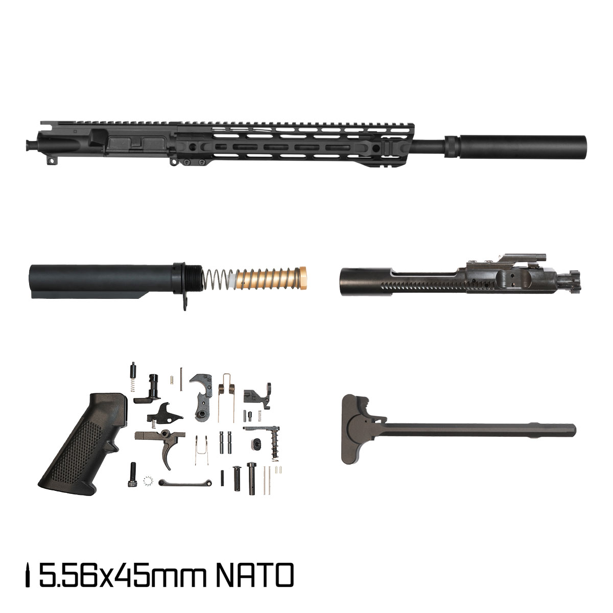Davidson Defense Peditatus SBR Ready 14.5-inch Mid-Gas 1:7 5.56 NATO AR-15 M-Lok Pistol Full Build Kit