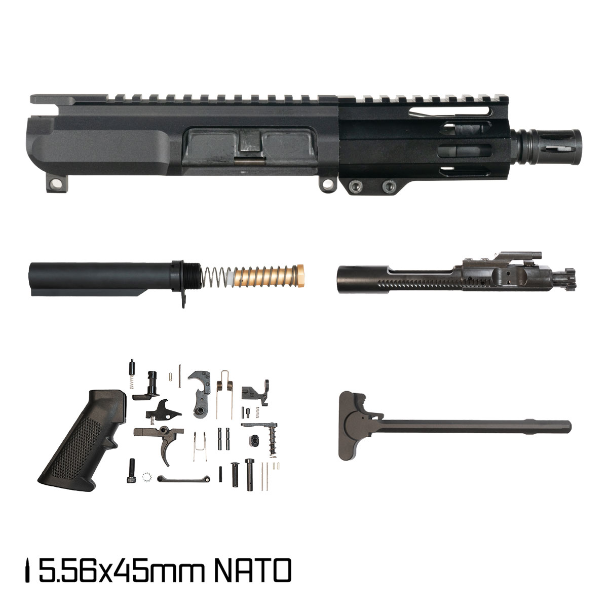 Davidson Defense Privateer SBR Ready 4.5-inch Micro-Gas 1:7 5.56 NATO AR-15 M-Lok Pistol Full Build Kit
