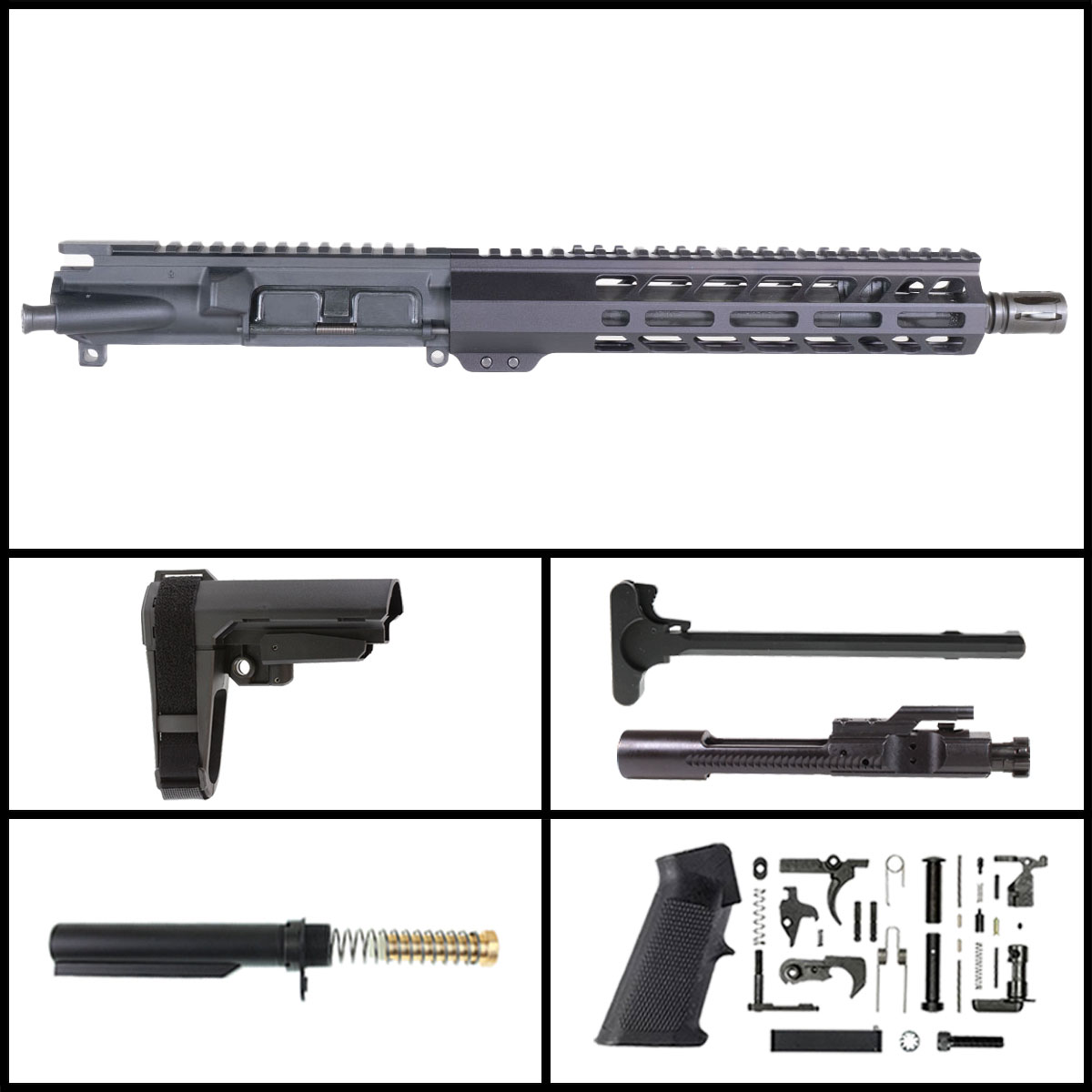 Davidson Defense 'Spacer's Choice w/ SBA3' 10.5-inch AR-15 7.62x39 Phosphate Pistol Full Build Kit