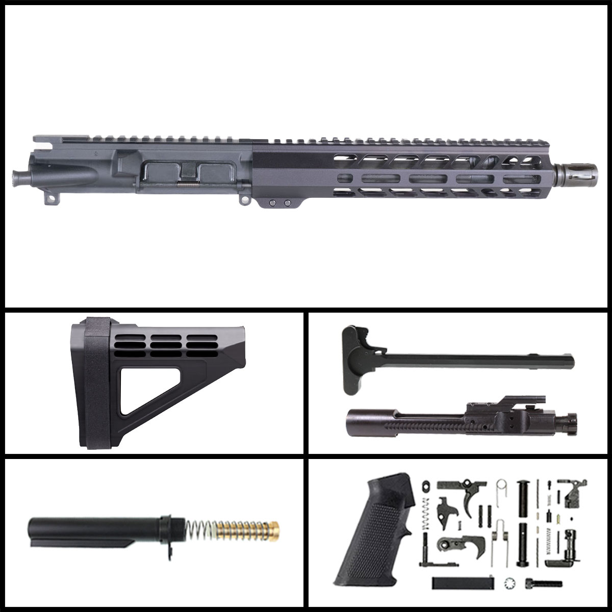 Davidson Defense 'Spacer's Choice w/ SBM4' 10.5-inch AR-15 7.62x39 Phosphate Pistol Full Build Kit