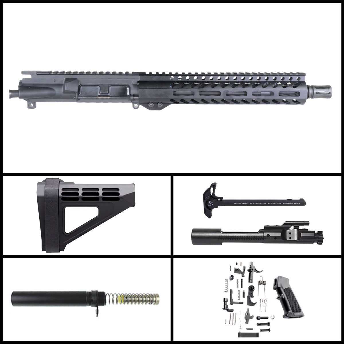 Davidson Defense 'Emerald Vale w/ SBM4' 10.5-inch AR-15 7.62x39 Phosphate Pistol Full Build Kit