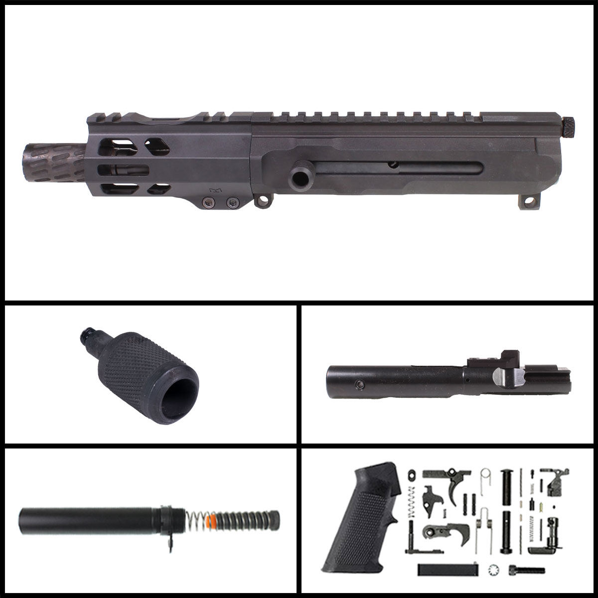 Davidson Defense 'Arasaka' 4.5-inch AR-15 9mm Nitride Side-Charging Pistol Full Build Kit