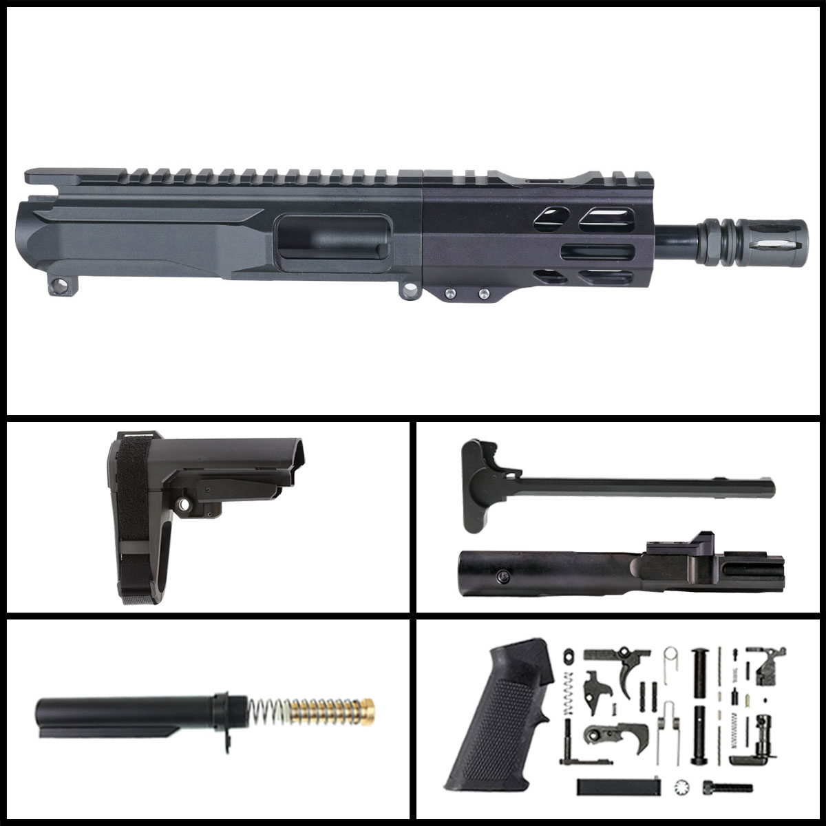 DTT 'H.V.T Gen 1' 6-inch AR-15 9mm Nitride Pistol Full Build Kit
