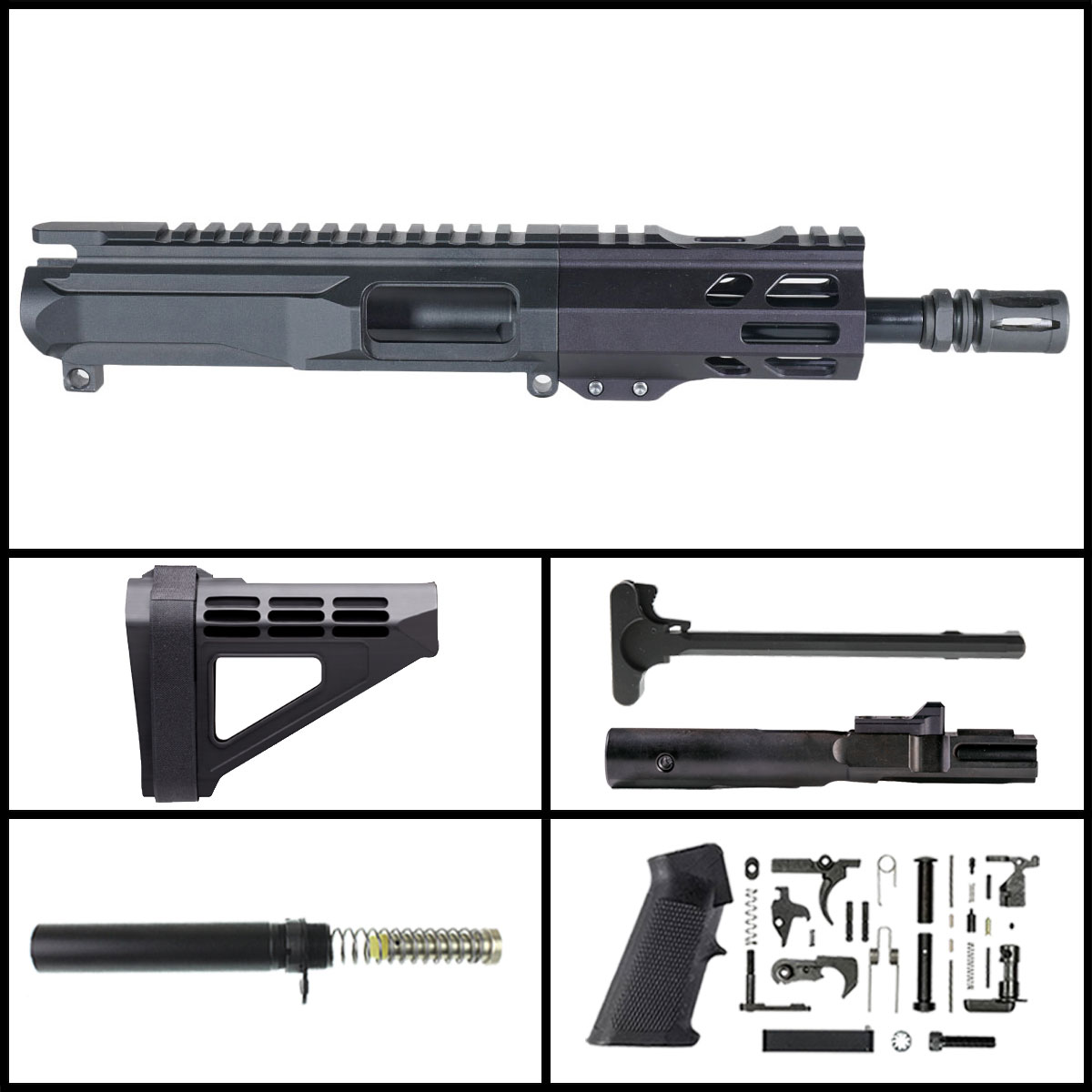 DTT 'Mockingbird Gen 2' 6-inch AR-15 9mm Nitride Pistol Full Build Kit