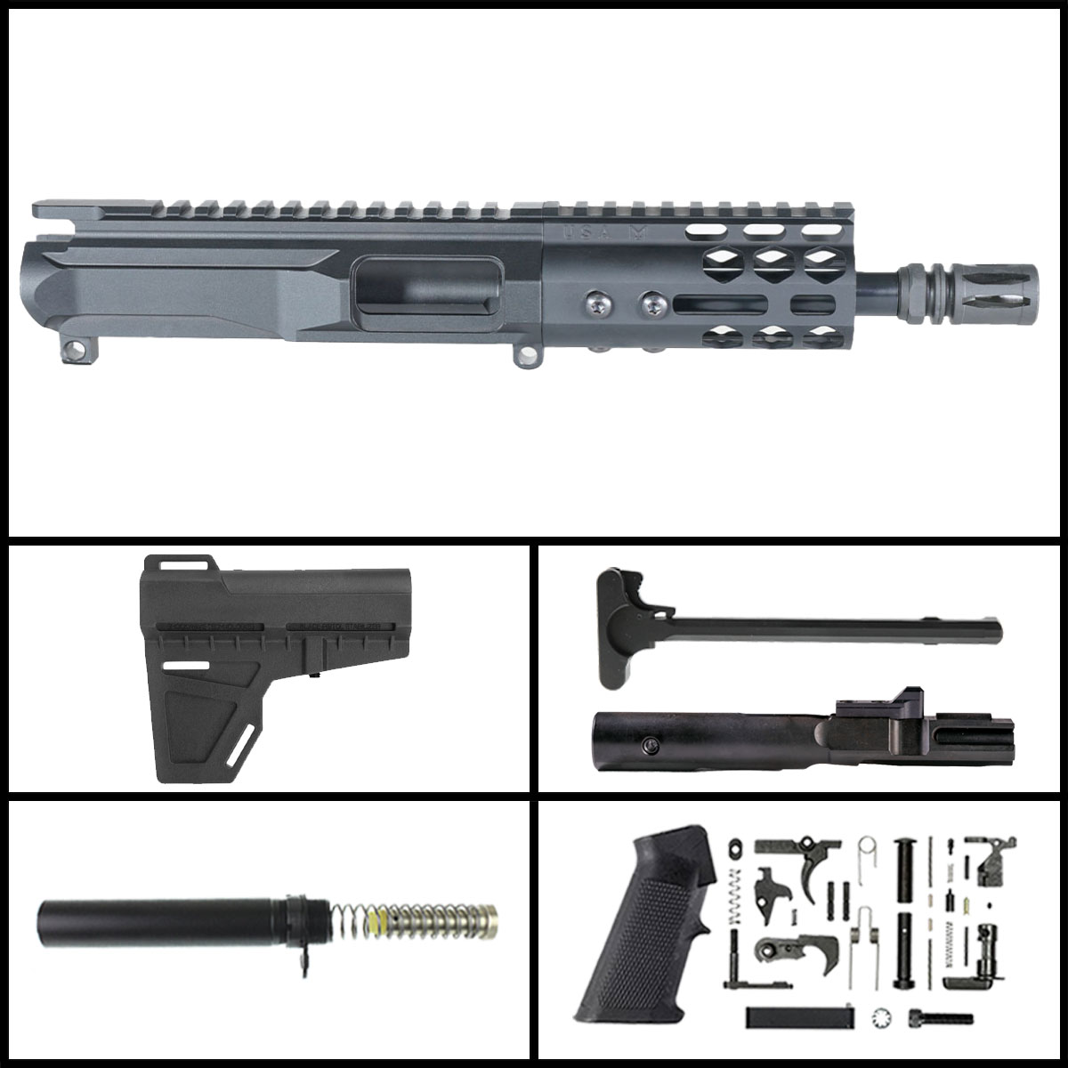 OTD 'Mockingbird Gen 3' 6-inch AR-15 9mm Nitride Pistol Full Build Kit