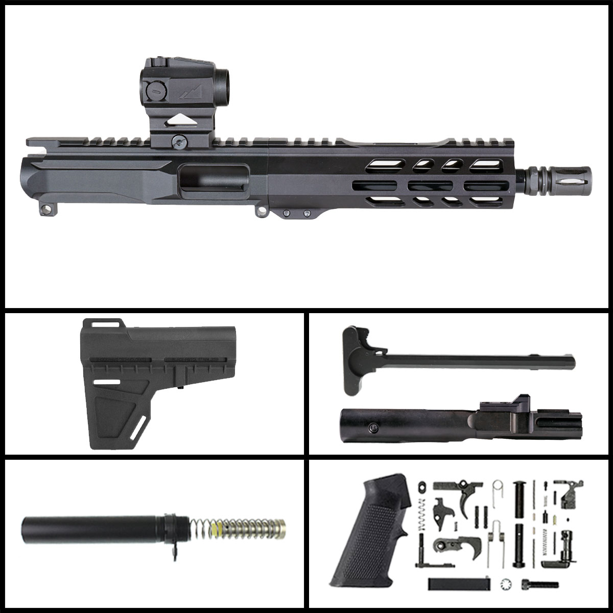 OTD 'Eternal Night Gen 1 w/ Northtac P12' 8.5-inch AR-15 9mm Nitride Pistol Full Build Kit
