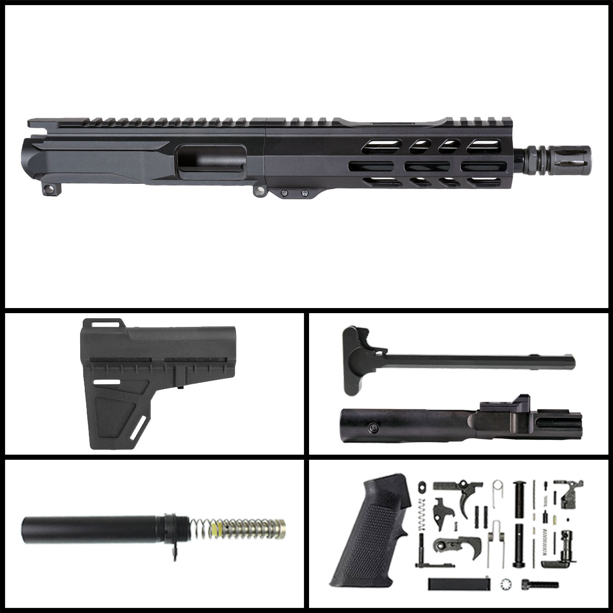 DD 'Eternal Night Gen 1' 8.5-inch AR-15 9mm Nitride Pistol Full Build Kit