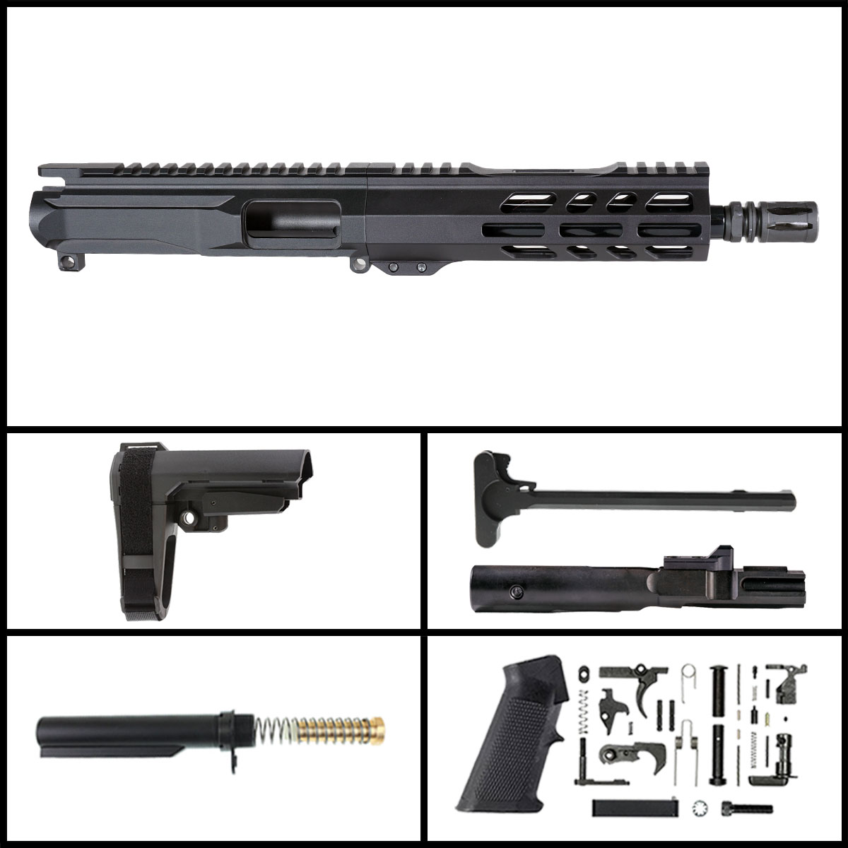 OTD 'Eternal Night Gen 1' 8.5-inch AR-15 9mm Nitride Pistol Full Build Kit