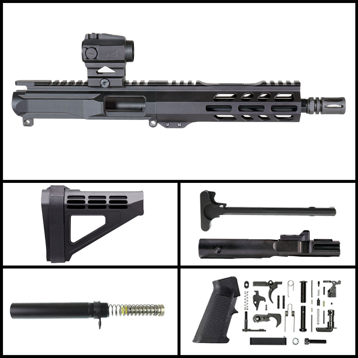 MMC 'Eternal Night Gen 1 w/ Northtac P12' 8.5-inch AR-15 9mm Nitride Pistol Full Build Kit