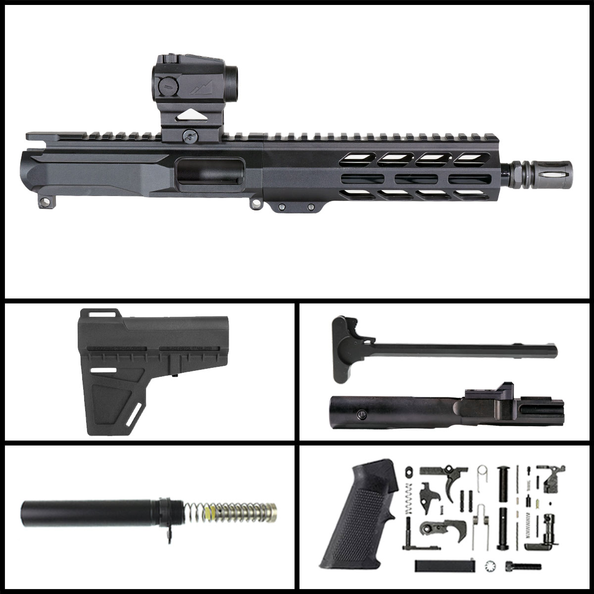 DTT 'Eternal Night Gen 2 w/ Northtac P12' 8.5-inch AR-15 9mm Nitride Pistol Full Build Kit