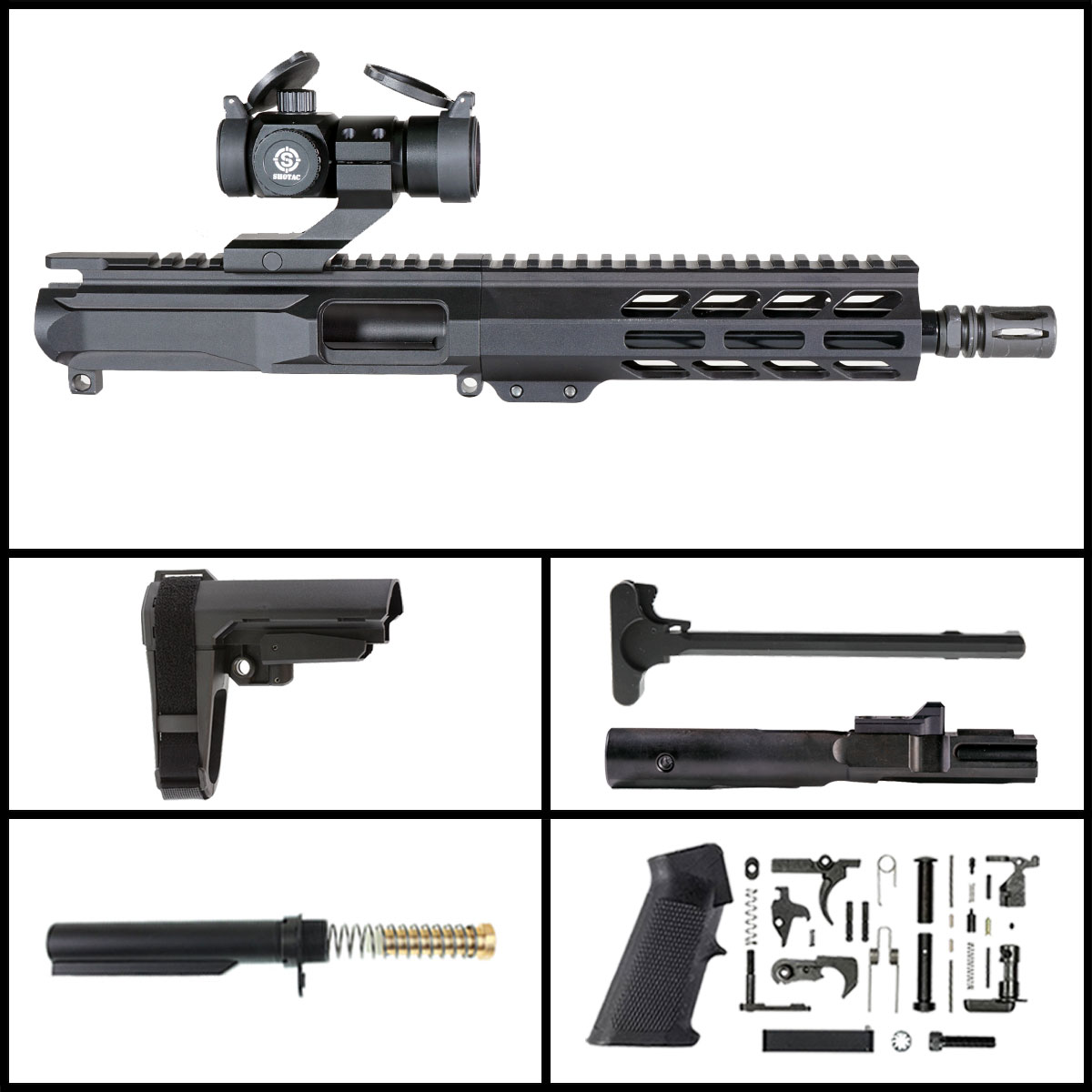 DDS 'Eternal Night Gen 2 w/ Shotac Cantilever' 8.5-inch AR-15 9mm Nitride Pistol Full Build Kit