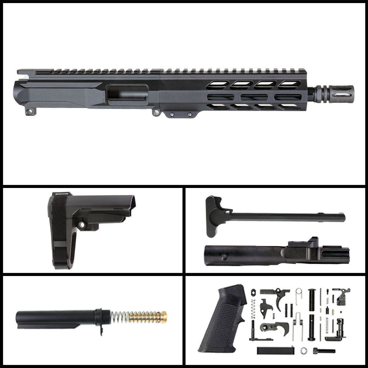 OTD 'Eternal Night Gen 2' 8.5-inch AR-15 9mm Nitride Pistol Full Build Kit