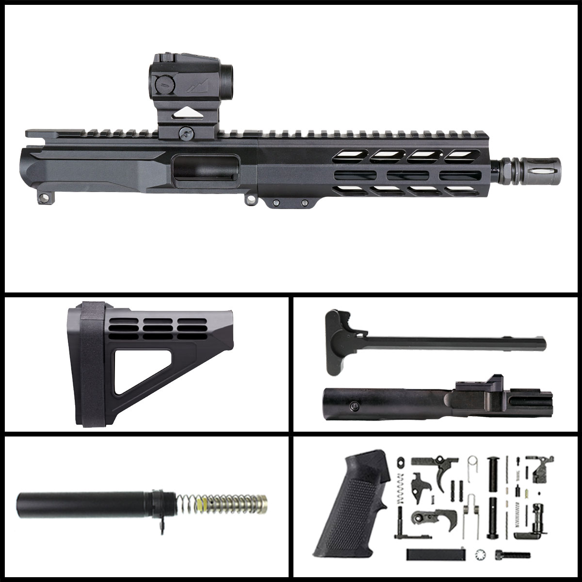 DTT 'Eternal Night Gen 2 w/ Northtac P12' 8.5-inch AR-15 9mm Nitride Pistol Full Build Kit