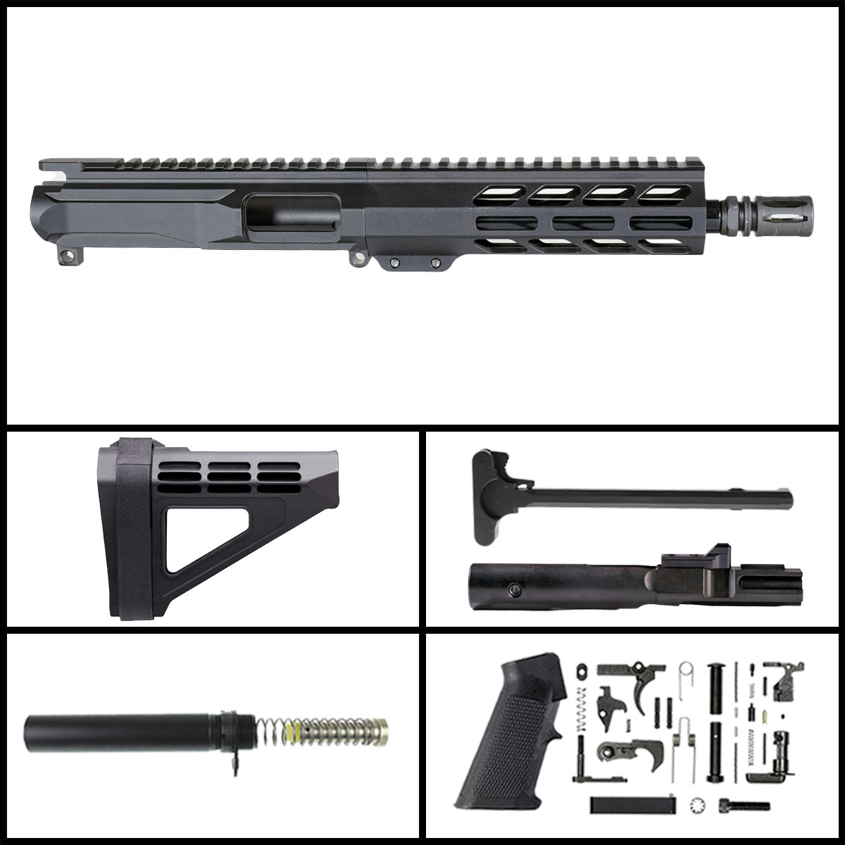 OTD 'Eternal Night Gen 2' 8.5-inch AR-15 9mm Nitride Pistol Full Build Kit