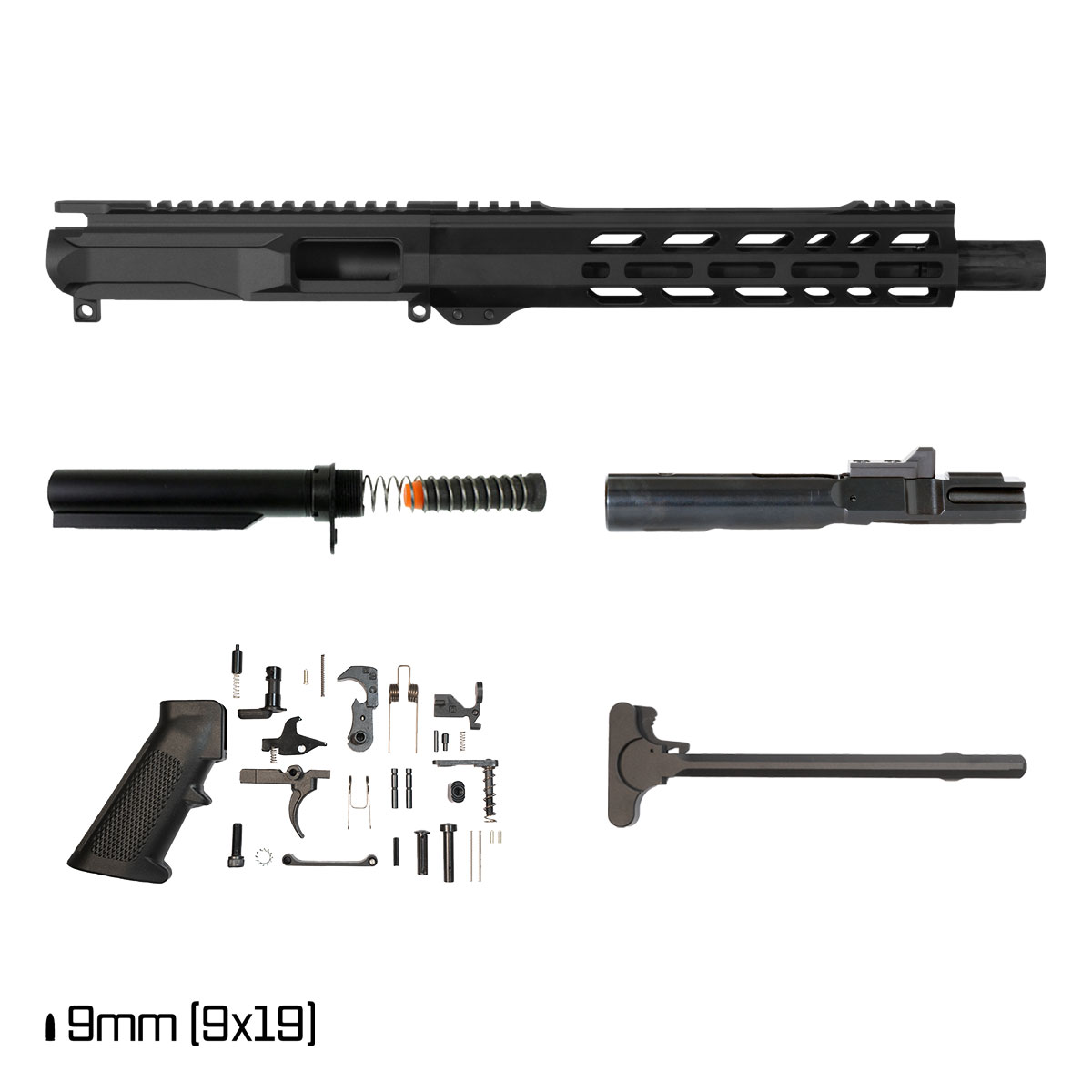 Davidson Defense Typan SBR Ready 10.5-inch 1:10 9MM AR-9 Freefloat M-Lok Handguard Pistol Full Build Kit