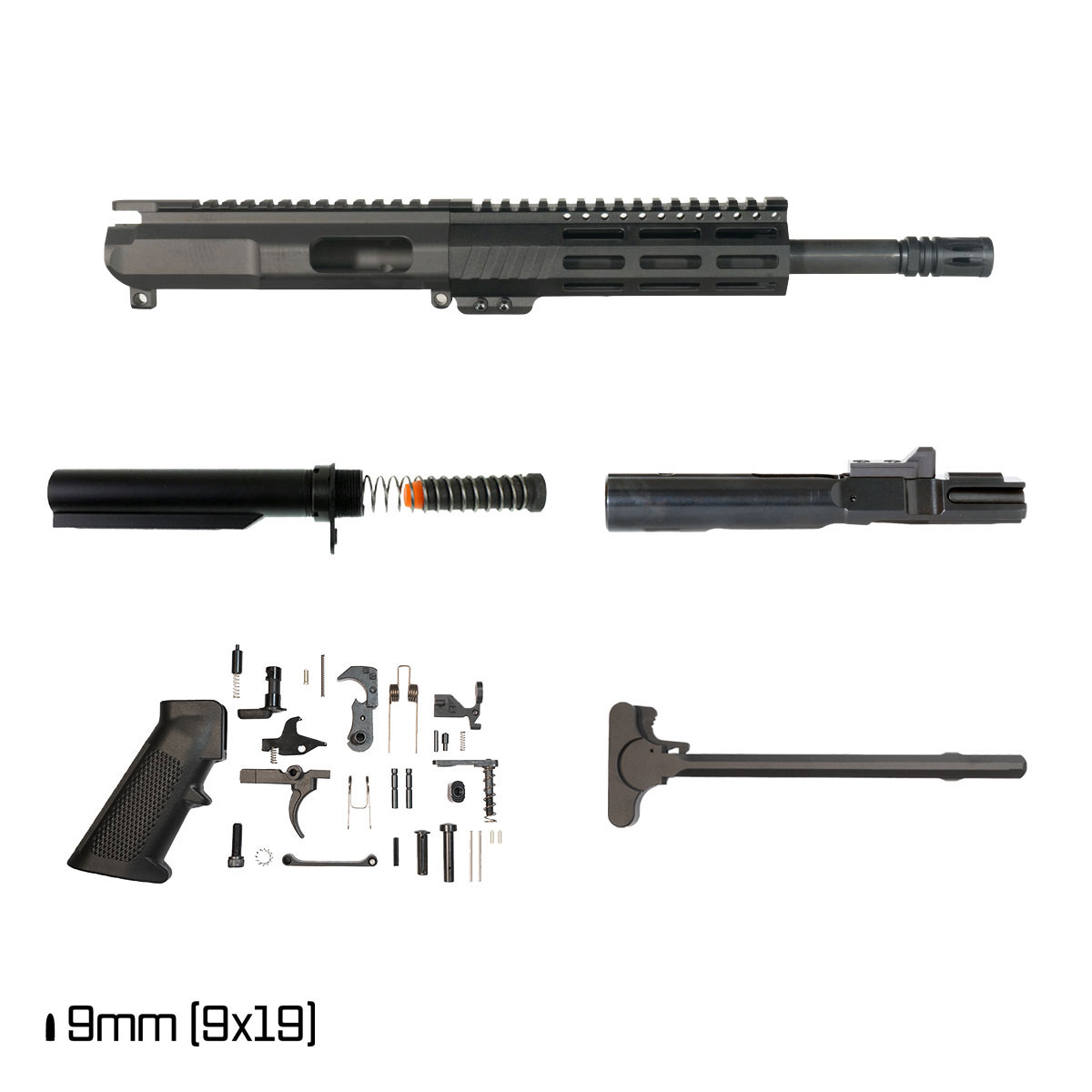 Davidson Defense Men of Iron SBR Ready 10.5-inch 1:10 9MM AR-9 Freefloat M-Lok Handguard Pistol Full Build Kit