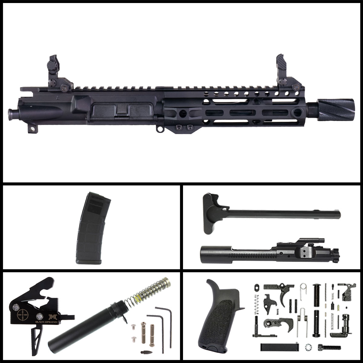 DD 'The Changeup' 7.5-inch AR-15 5.56 NATO Nitride  Rifle Full Build Kit