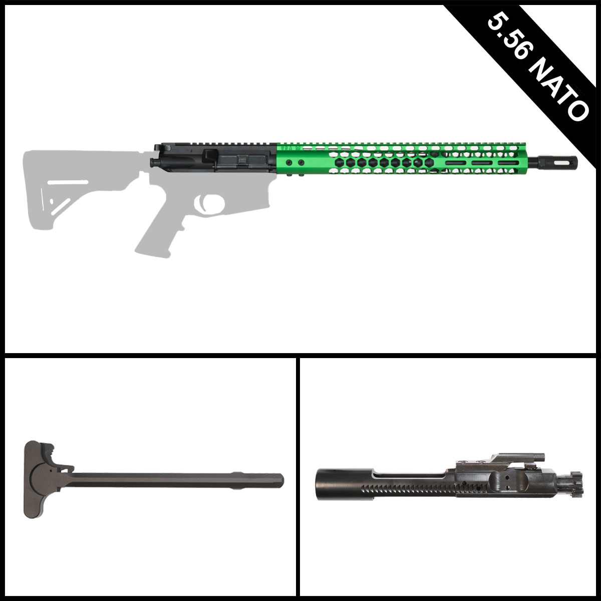 Davidson Defense Green Blaze 16.5-inch AR-15 5.56 NATO Rifle Complete Upper Build