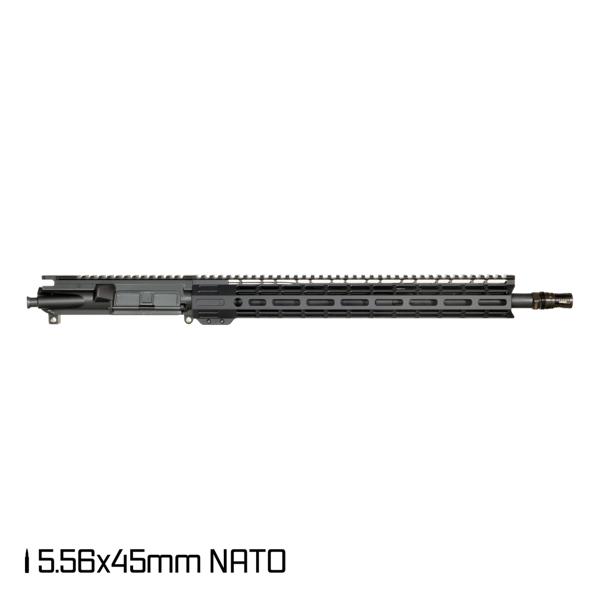 Davidson Defense Brawler II 16.5-inch Mid-Gas 1:7 5.56 NATO AR-15 M-LOK Handguard Rifle Upper Build Kit, KAK Industry Plan B A7 Flash Hider
