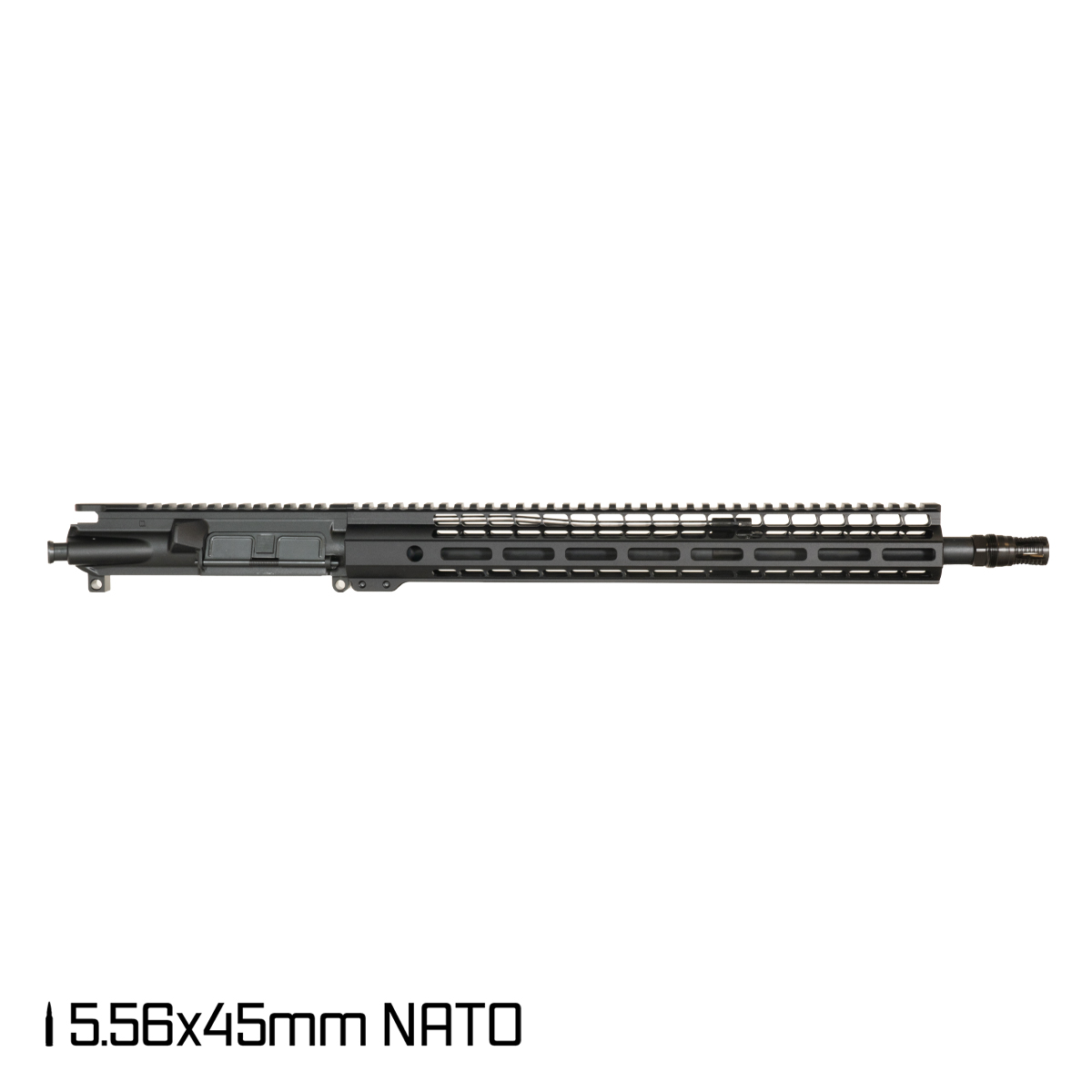 Davidson Defense Brawler IV 16.5-inch Mid-Gas 1:7 5.56 NATO AR-15 M-LOK Handguard Rifle Upper Build Kit, KAK Industry Plan B A7 Flash Hider