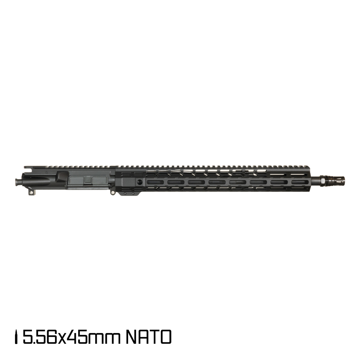 Davidson Defense Brawler V 16-inch Mid-Gas 1:7 5.56 NATO AR-15 M-LOK Handguard Rifle Upper Build Kit, KAK Industry Plan B A7 Flash Hider