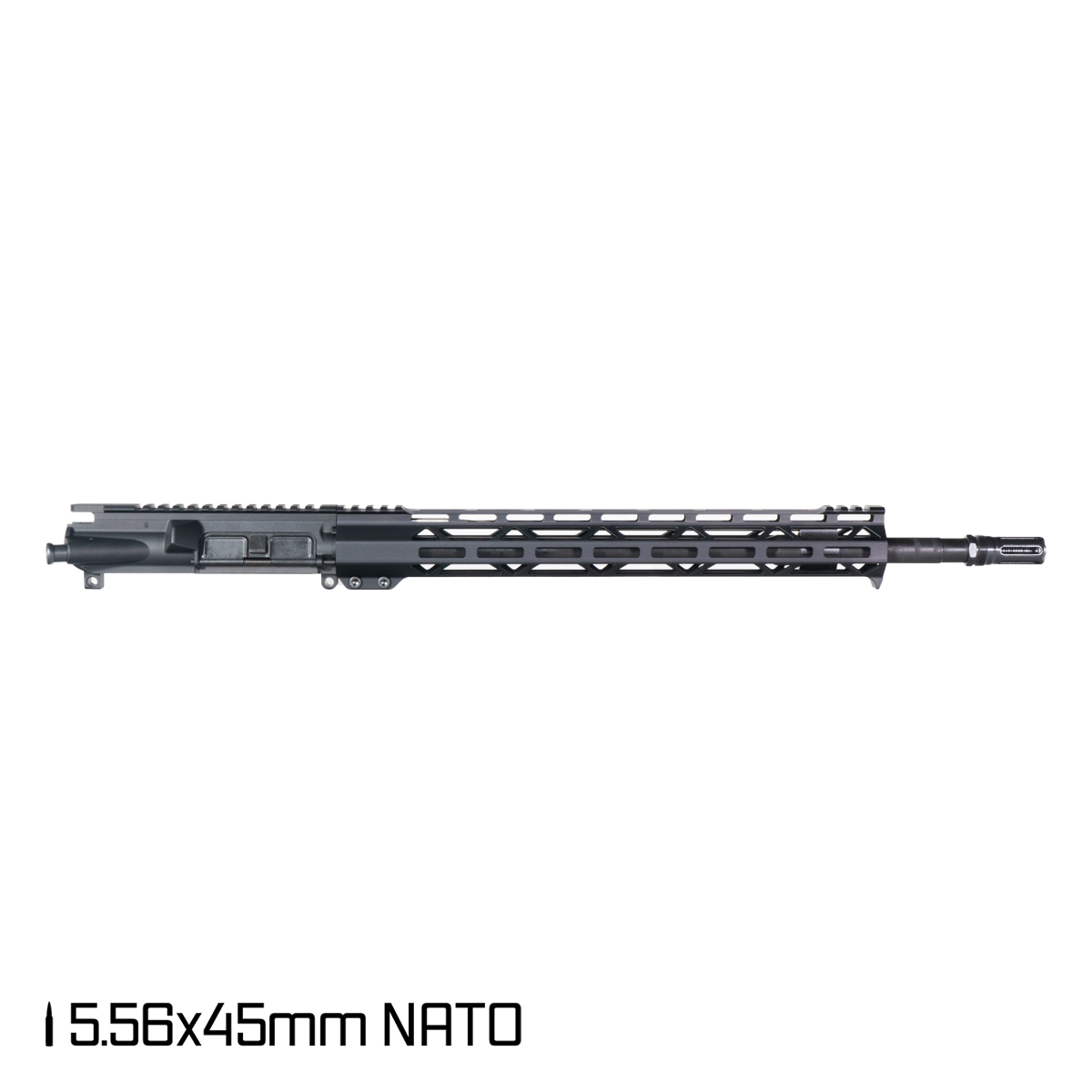 Davidson Defense Light Slinger 18-inch Rifle-Gas 1:7 5.56 NATO AR-15 Freefloat M-Lok Handguard Rifle Upper Build Kit, Plan B Sentinel Caged Flash Hider