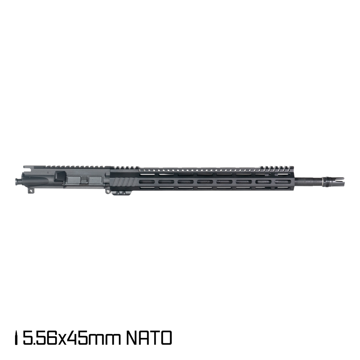Davidson Defense Aegis Lightweight 18-inch Rifle-Gas 1:7 5.56 NATO AR-15 Freefloat M-Lok Handguard Rifle Upper Build Kit, Plan B Scorch 3-Prong Flash Hider
