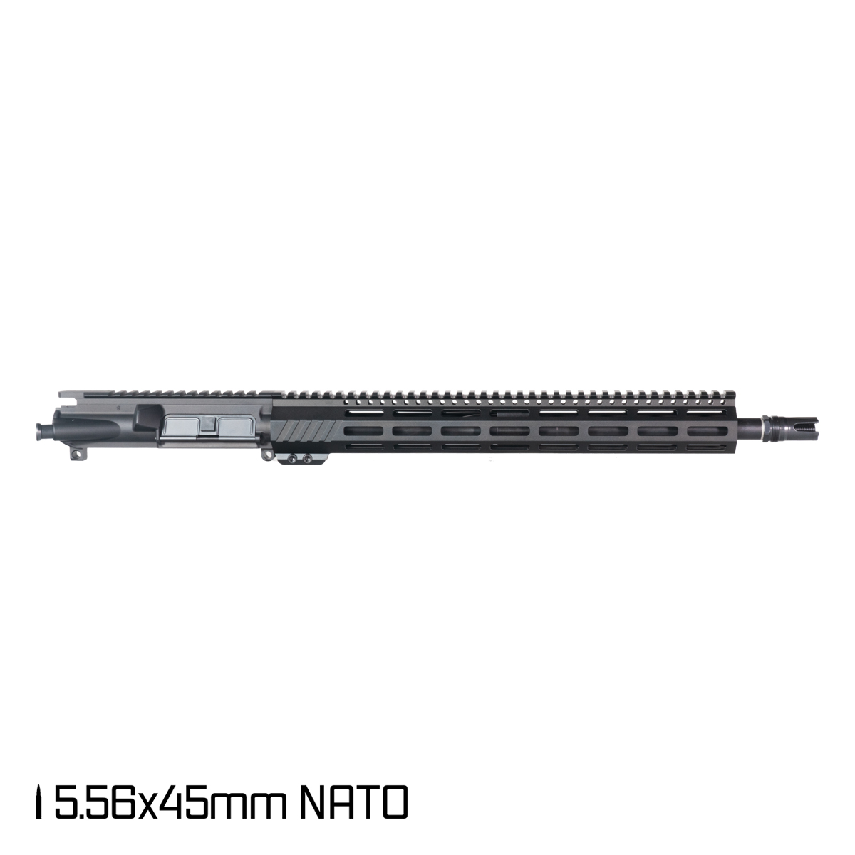 Davidson Defense Aegis 16-inch Carbine-Gas 1:7 Nitrided 5.56 NATO AR-15 Freefloat M-Lok Handguard Rifle Complete Upper Build, Plan B Scorch 3-Prong Flash Hider