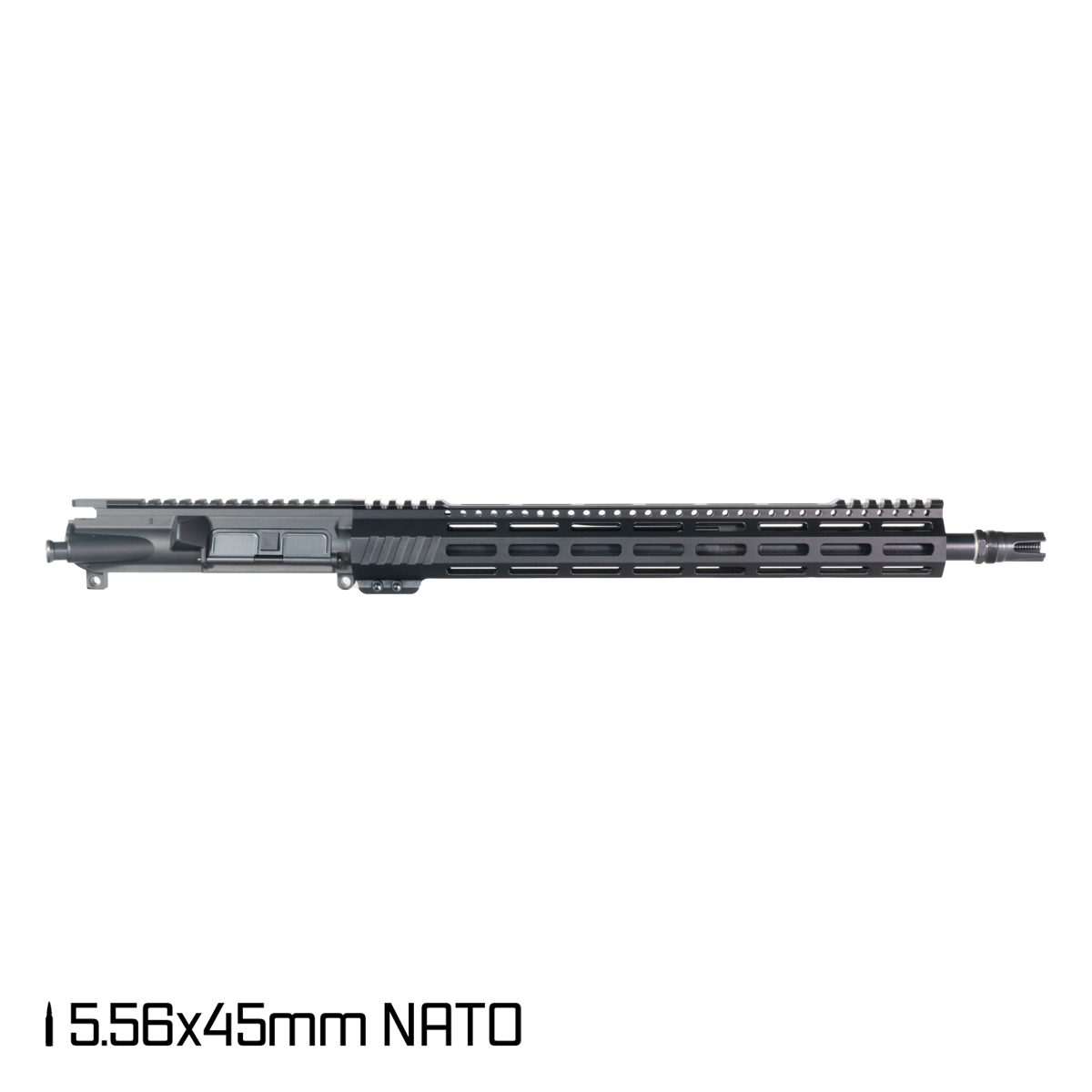Davidson Defense Aegis Lightweight 16.5-inch Mid-Gas 1:7 5.56 NATO AR-15 15-inch Freefloat M-Lok Handguard Rifle Upper Build Kit, Plan B Scorch 3-Prong Flash Hider