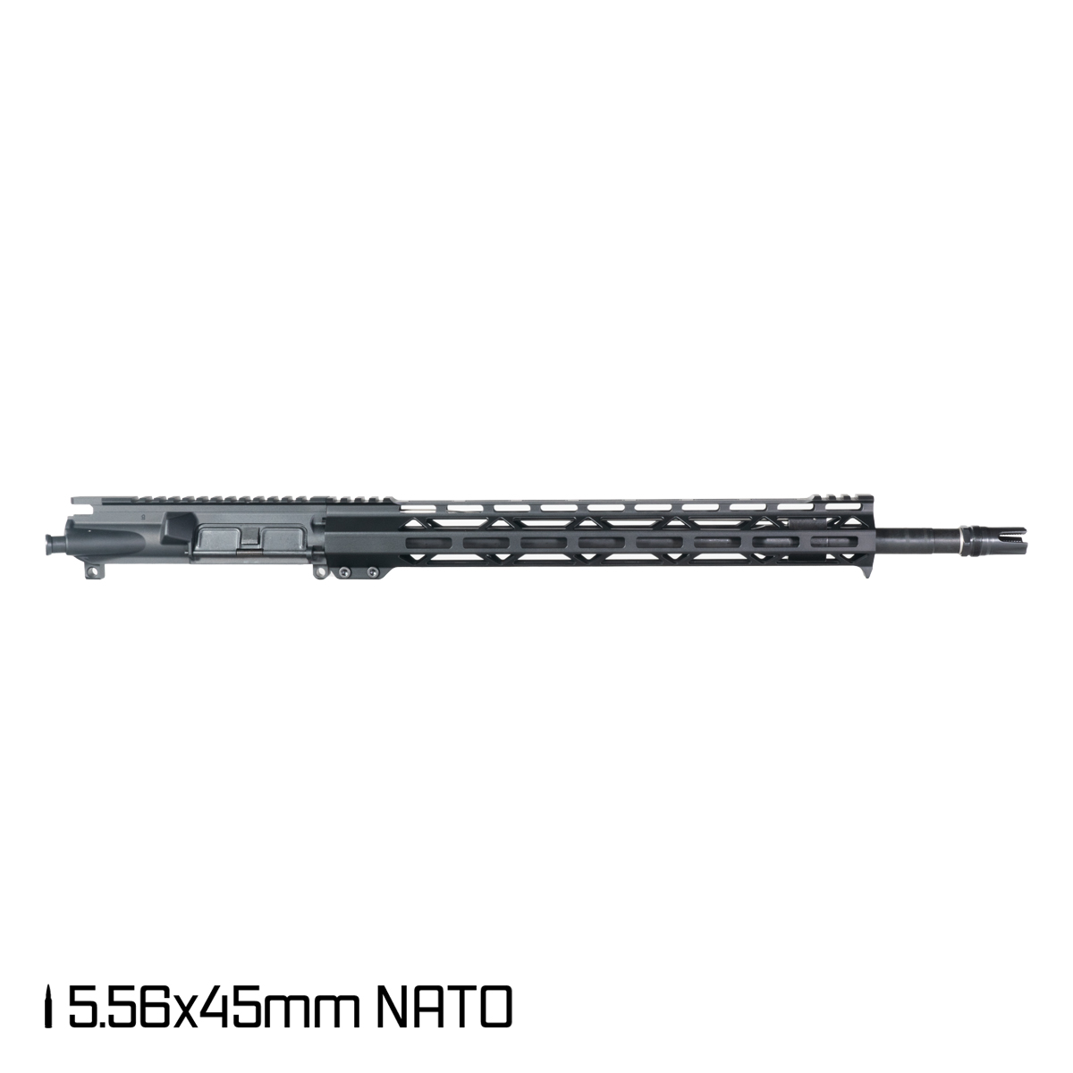 Davidson Defense Light Slinger 18-inch Rifle-Gas 1:7 5.56 NATO AR-15 Freefloat M-Lok Handguard Rifle Upper Build Kit, Plan B Scorch 3-Prong Flash Hider