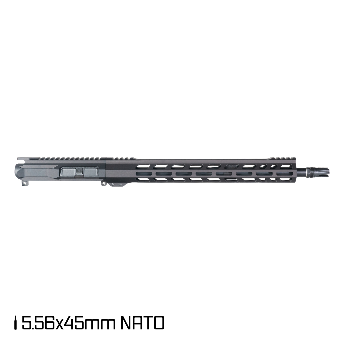 Davidson Defense Ronin Competition 16.5-inch Mid-Gas 1:7 5.56 NATO AR-15 Freefloat M-Lok Handguard Rifle Upper Build Kit, Plan B Scorch 3-Prong Flash Hider