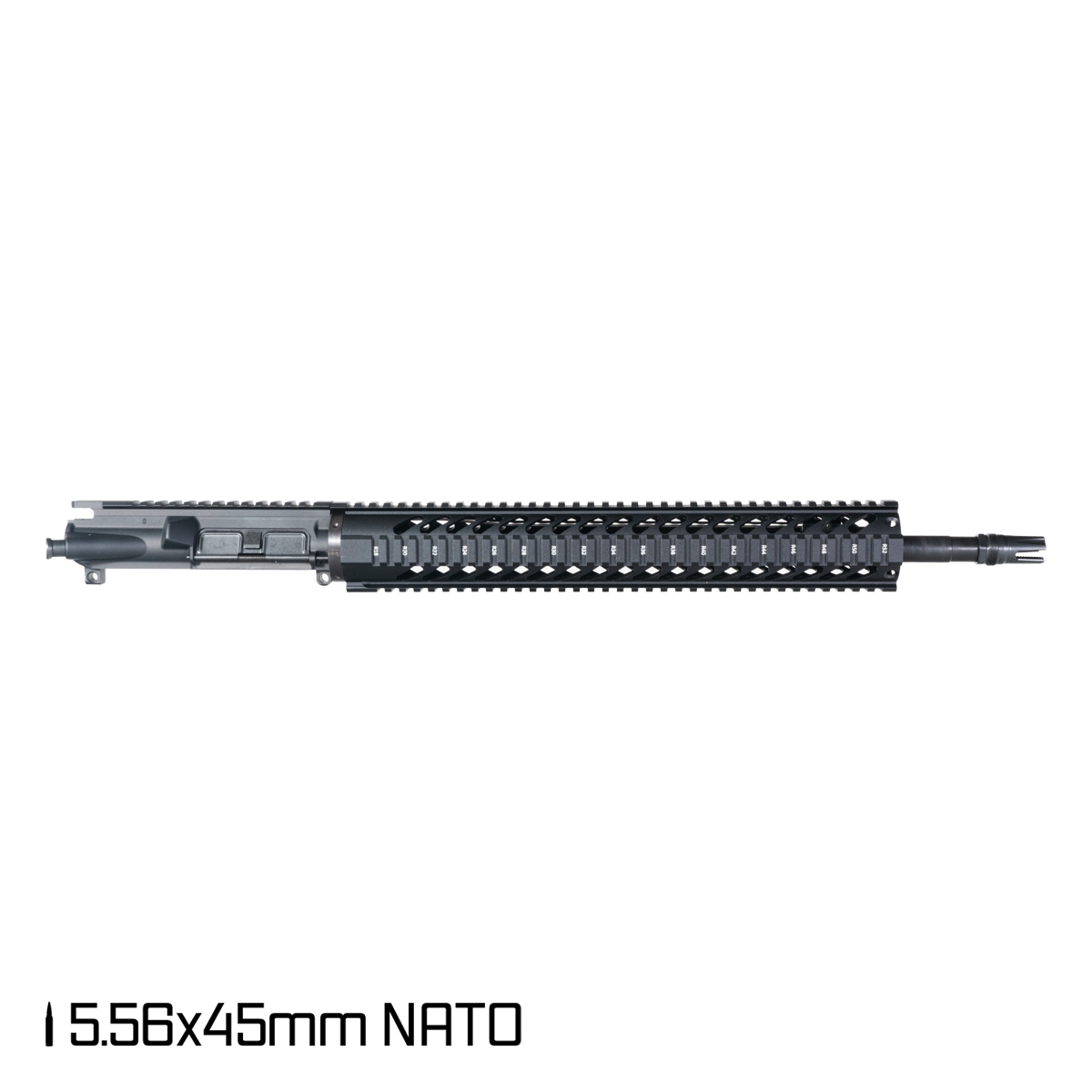 Davidson Defense LAZR 18-inch Rifle-Gas 5.56 NATO AR-15 Rifle Upper Build Kit, Plan B Scorch 3-Prong Flash Hider
