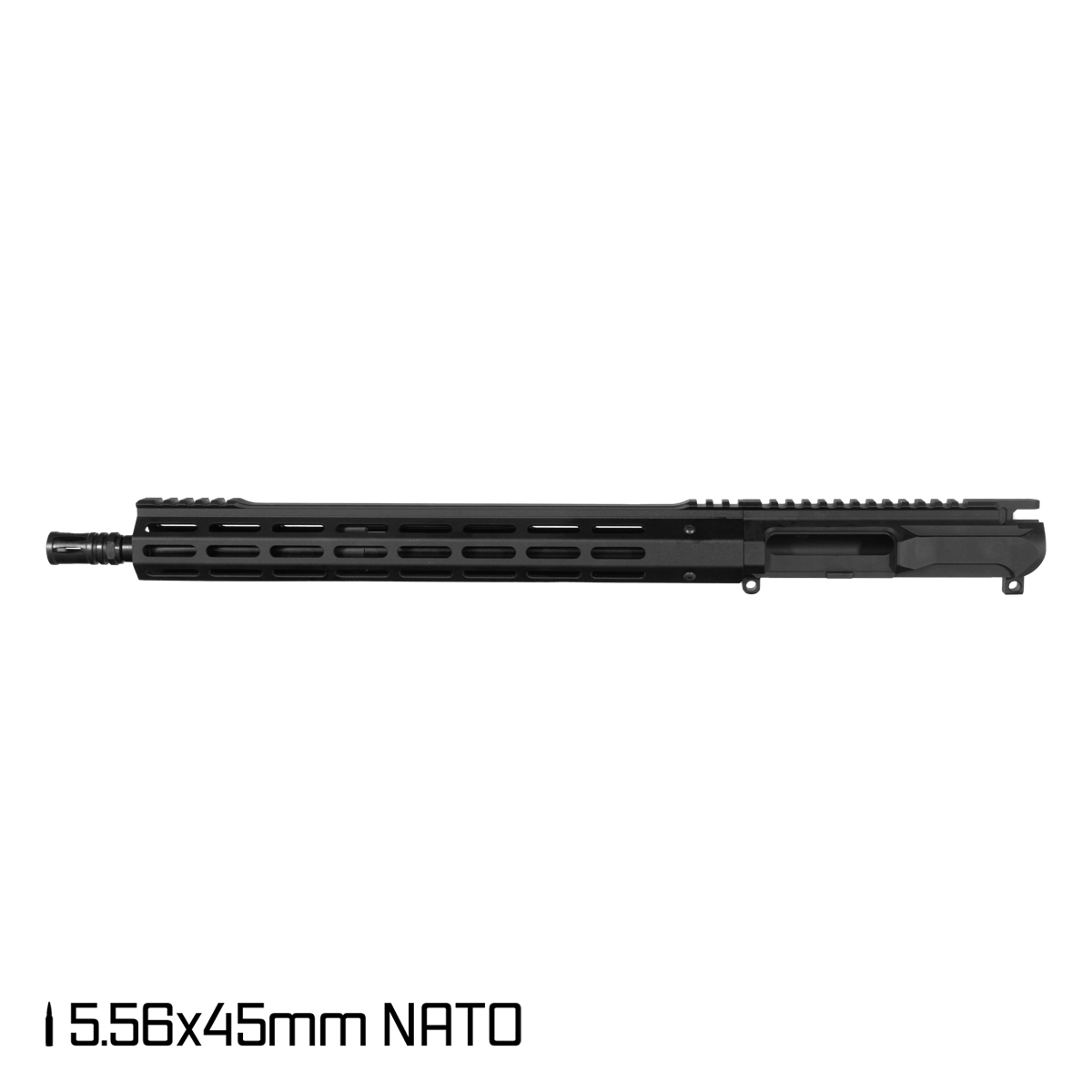 Davidson Defense Left-Handed Ronin Competition 16.5-inch Mid-Length-Gas 1:7 5.56 NATO AR-15 Freefloat M-Lok Handguard Rifle Upper Build Kit