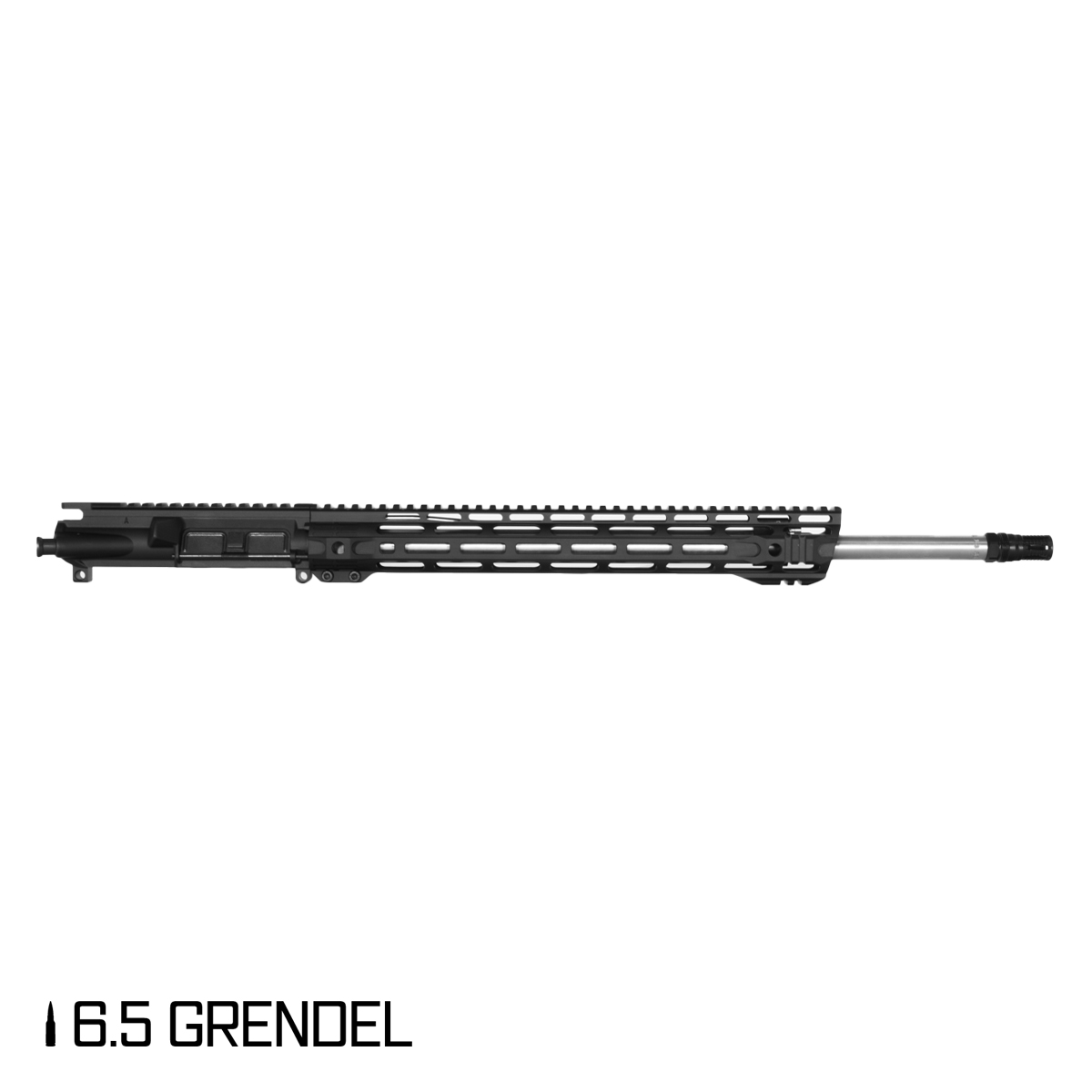 Davidson Defense Green-Dell 20-inch Rifle-Gas 1:8 6.5 Grendel AR-15 Freefloat M-Lok Handguard Rifle Upper Build Kit, KAK Industry Plan B A7 Flash Hider