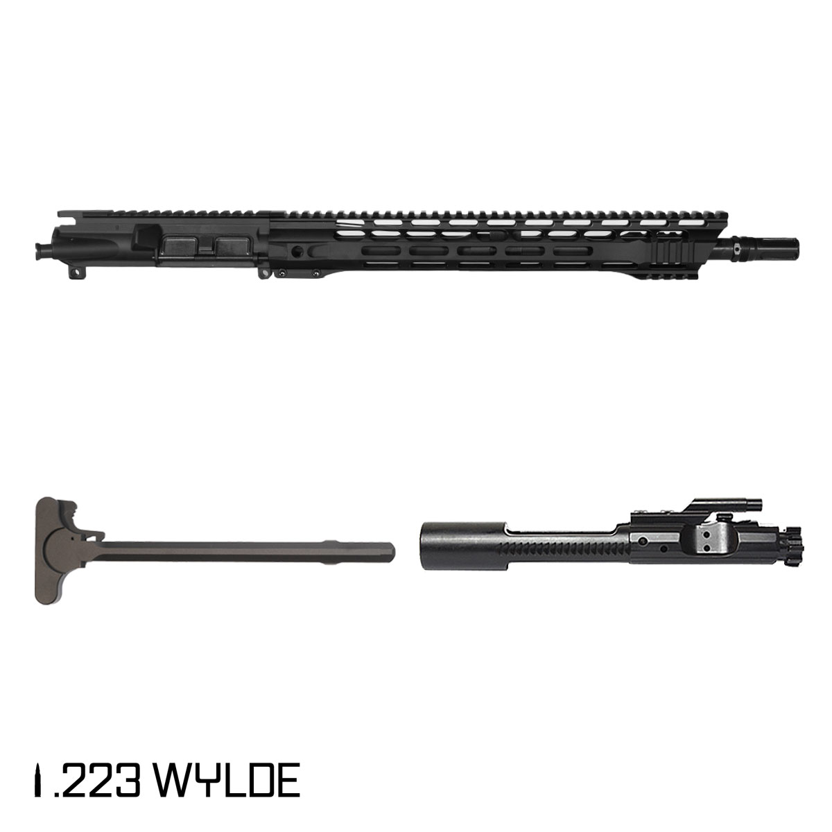 Davidson Defense Night’s Shade 16-inch Carbine-Gas 1:8 .223 Wylde AR-15 Freefloat M-Lok Handguard Rifle Complete Upper Build, Plan B Sentinel Caged Flash Hider