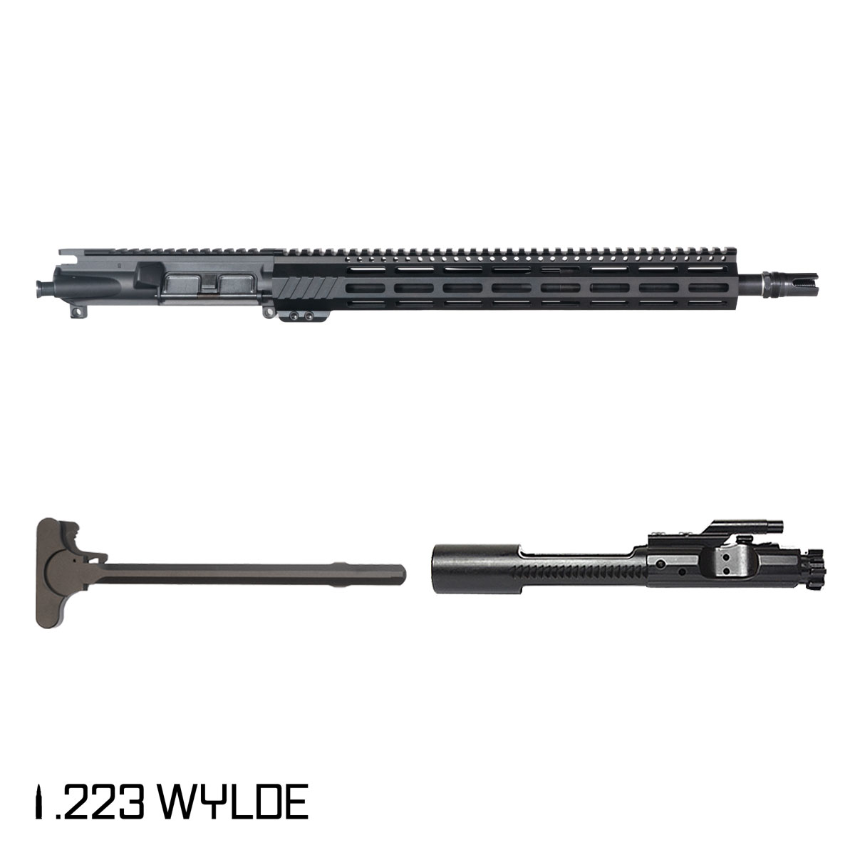 Davidson Defense Aegis 16.5-inch Mid-Gas 1:7 .223 Wylde AR-15 Freefloat M-Lok Handguard Rifle Complete Upper Build, Plan B Scorch 3-Prong Flash Hider