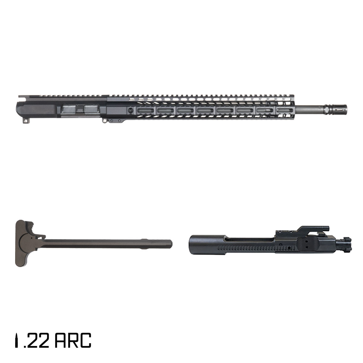 Davidson Defense Banished Crown 18-inch Rifle-Gas 1:7 .22 ARC AR-15 Freefloat M-Lok Handguard Rifle Complete Upper Build